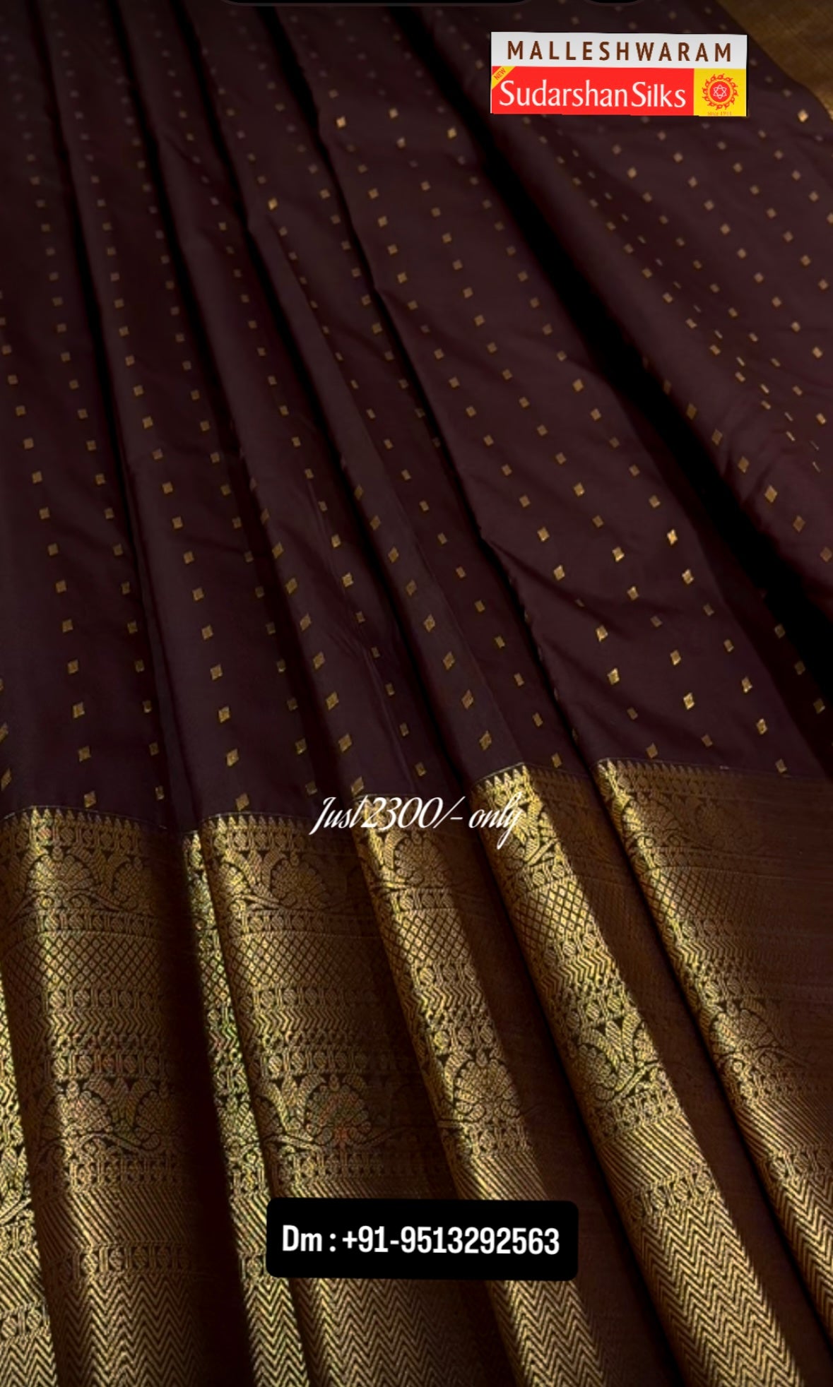 Vintage Brown Semi Silk Saree