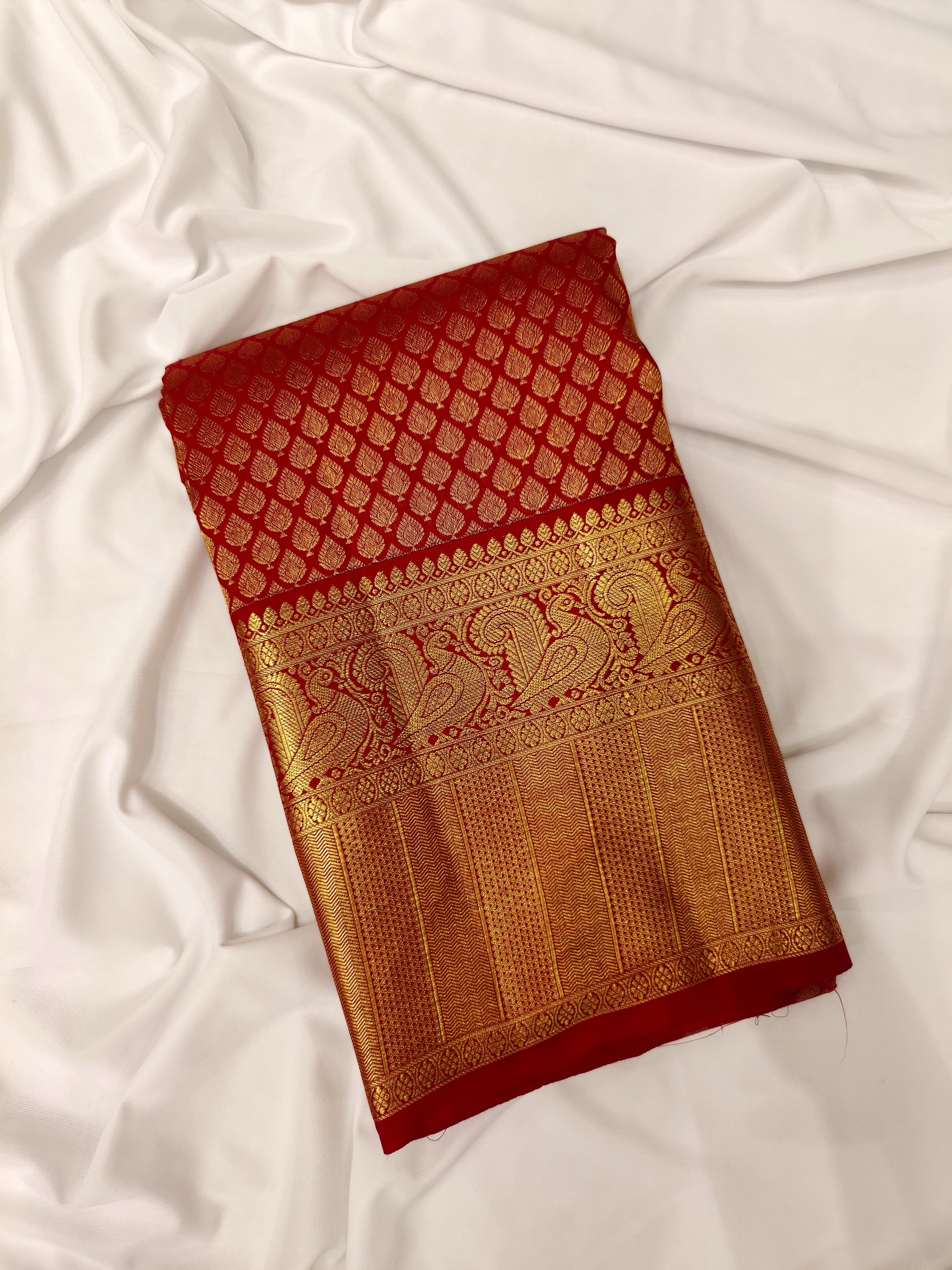 Brocade Kanjivaram Silk Saree – Pure Handloom Bridal Saree with Zari Work Online