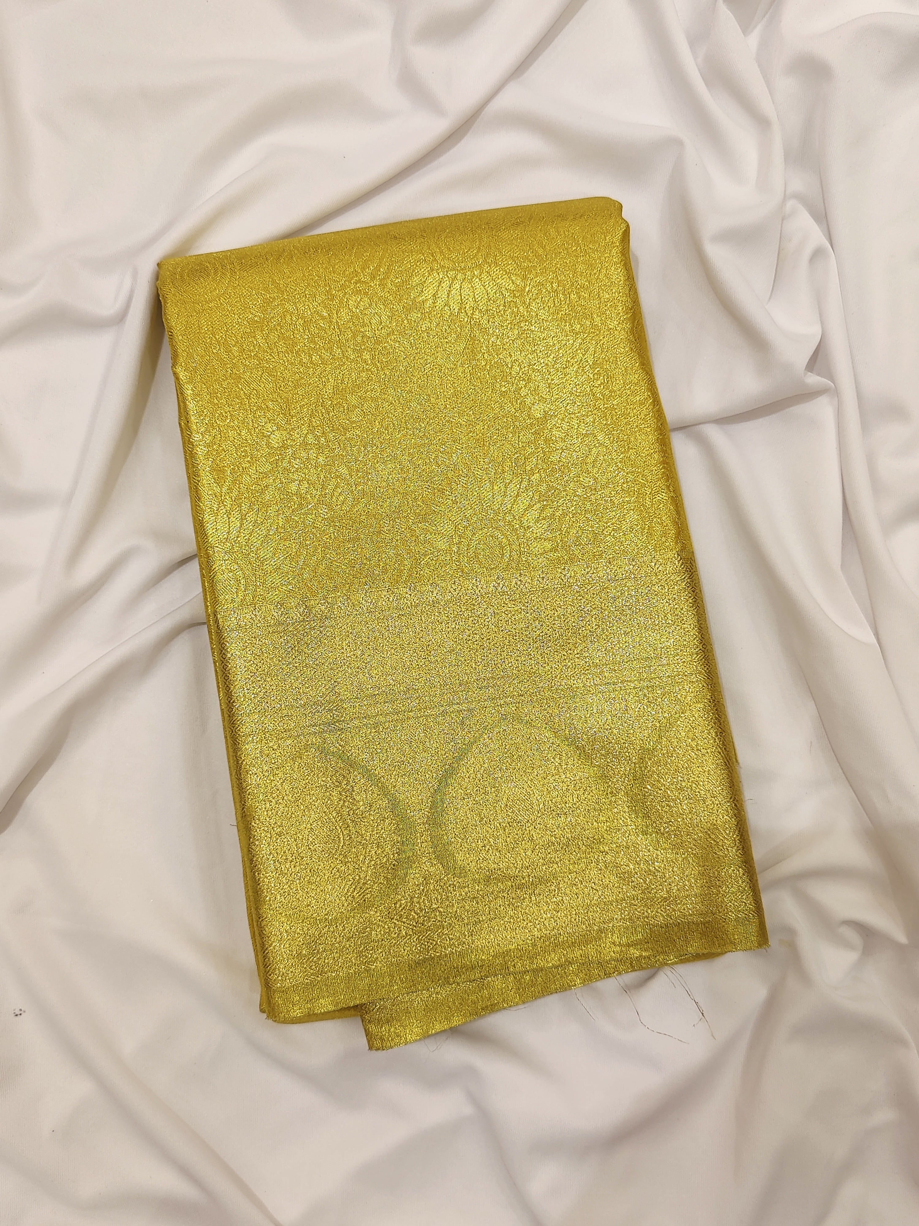 Pure Gold Saree with Self Border – Timeless Elegance