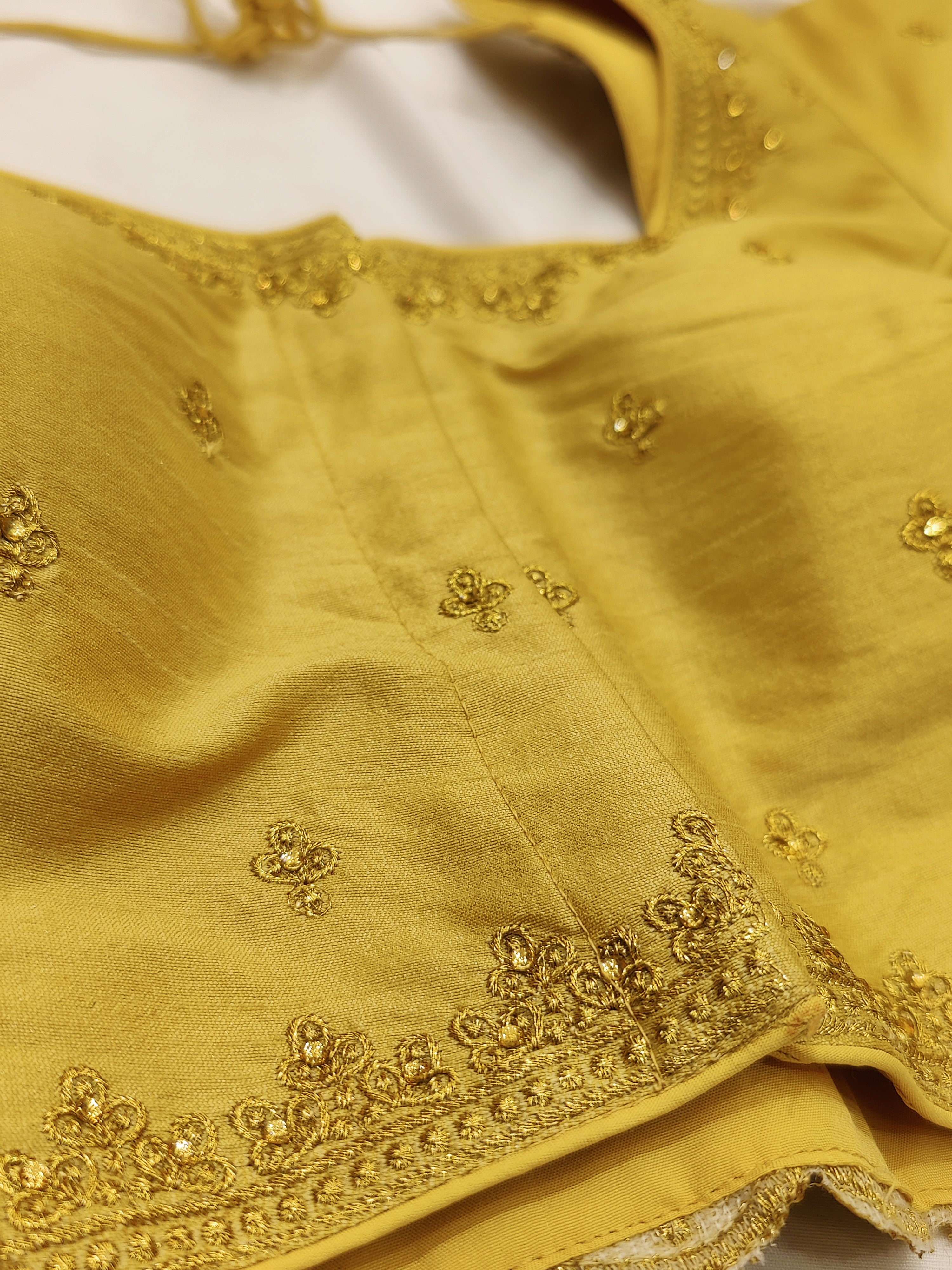 Cream Full Sleeve Fancy Blouse – Stone Work – Shop Online