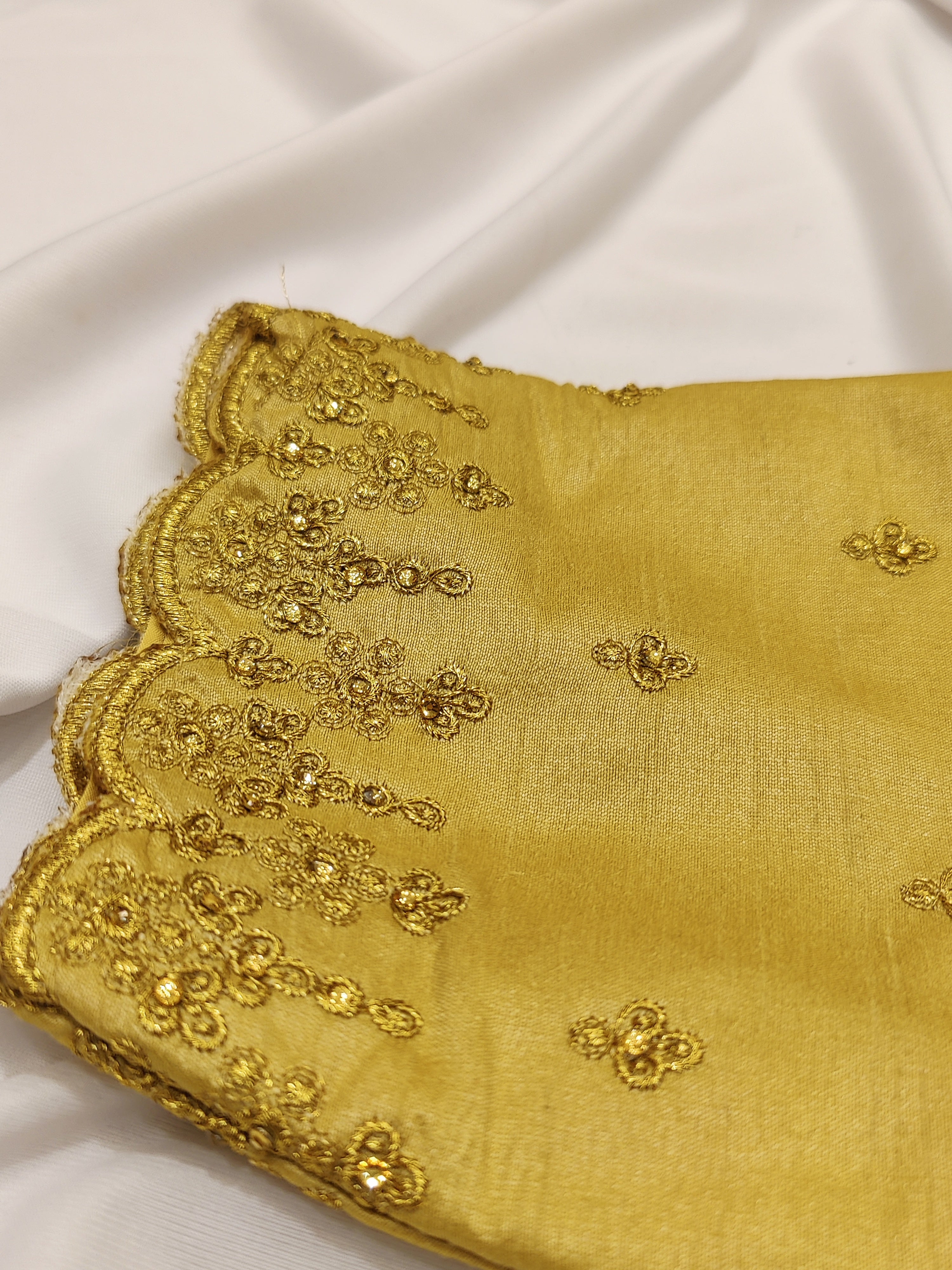 Cream Full Sleeve Fancy Blouse – Stone Work – Shop Online
