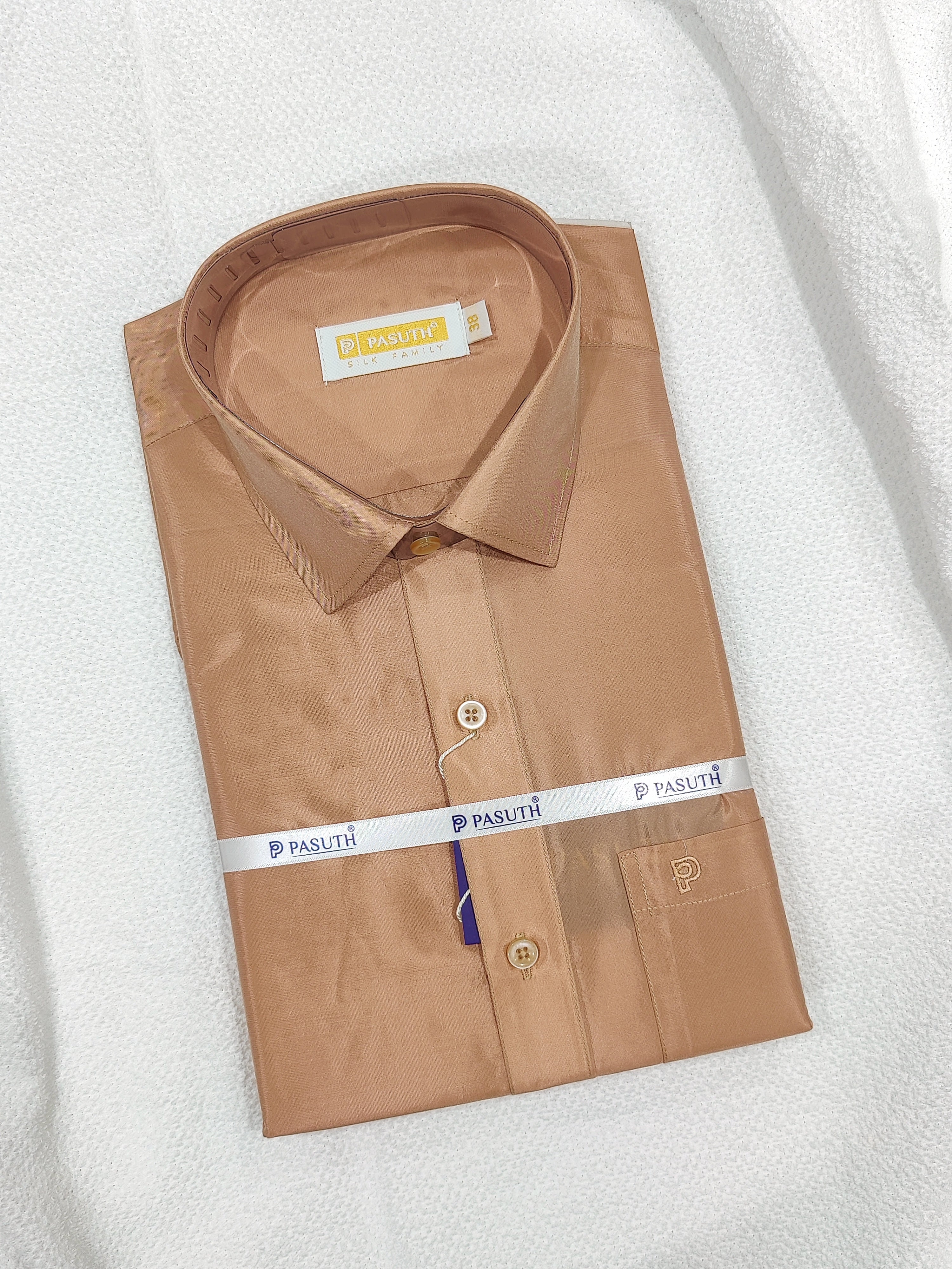 "Copper Dhoti Set with Dhoti, Shirt, Belt & Perfume – Wedding Collection for Men"