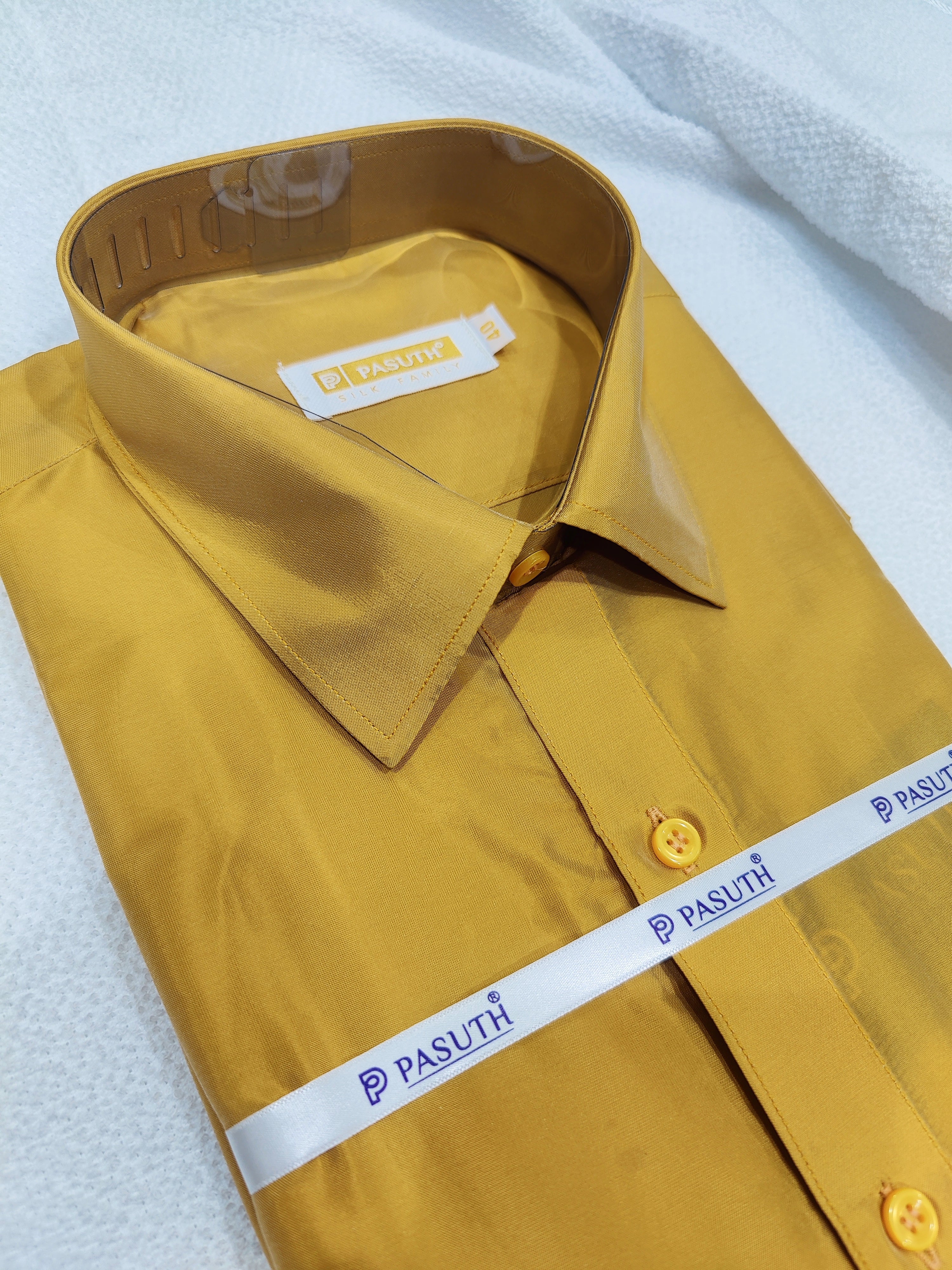 "Elegant Gold Dhoti Set with Dhoti, Shirt, Belt & Perfume – Wedding Collection"