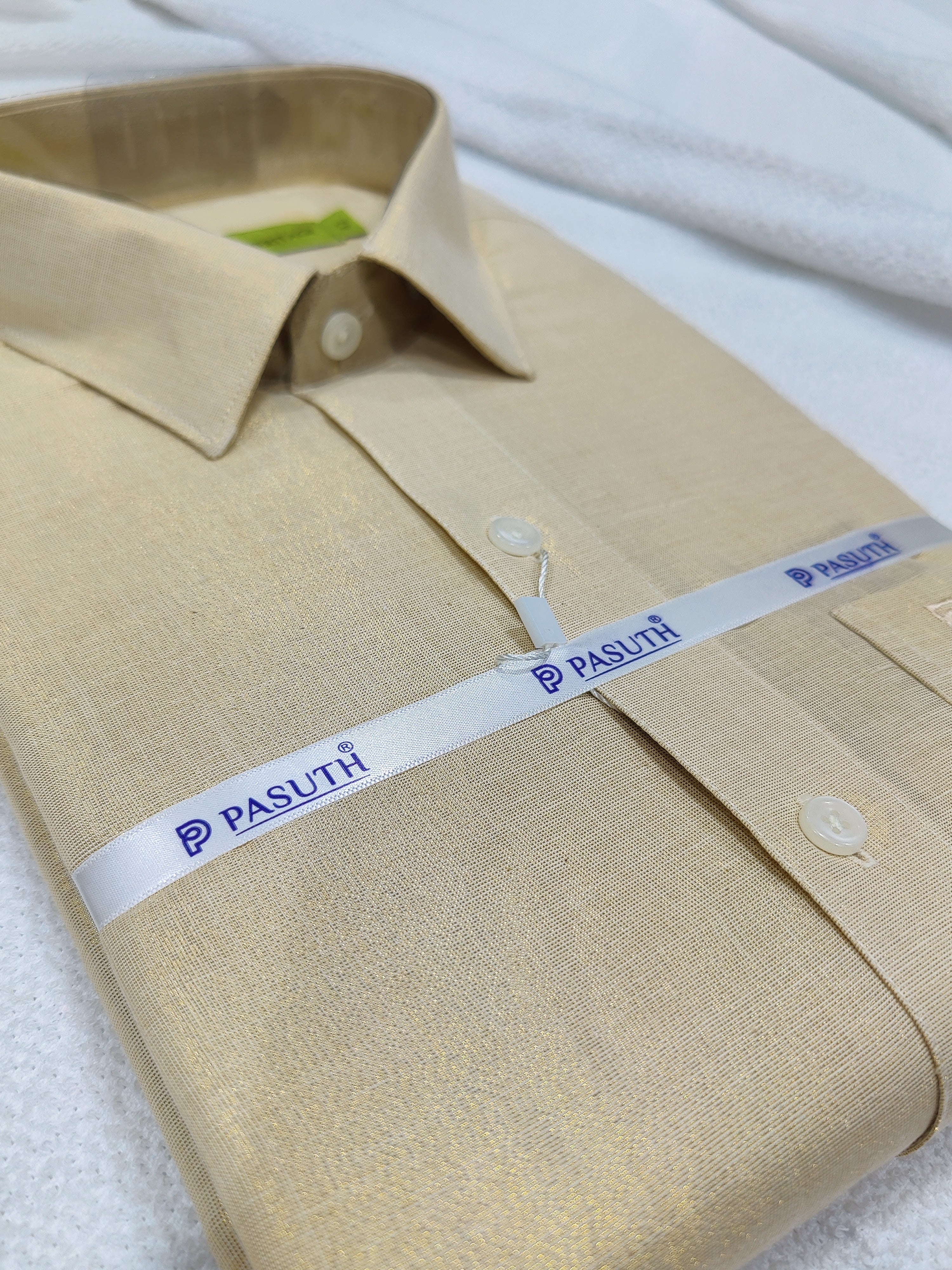 Palak Gold Zari Work Dhoti Set with Dhoti, Shirt, Belt & Perfume – Wedding Collection for Men
