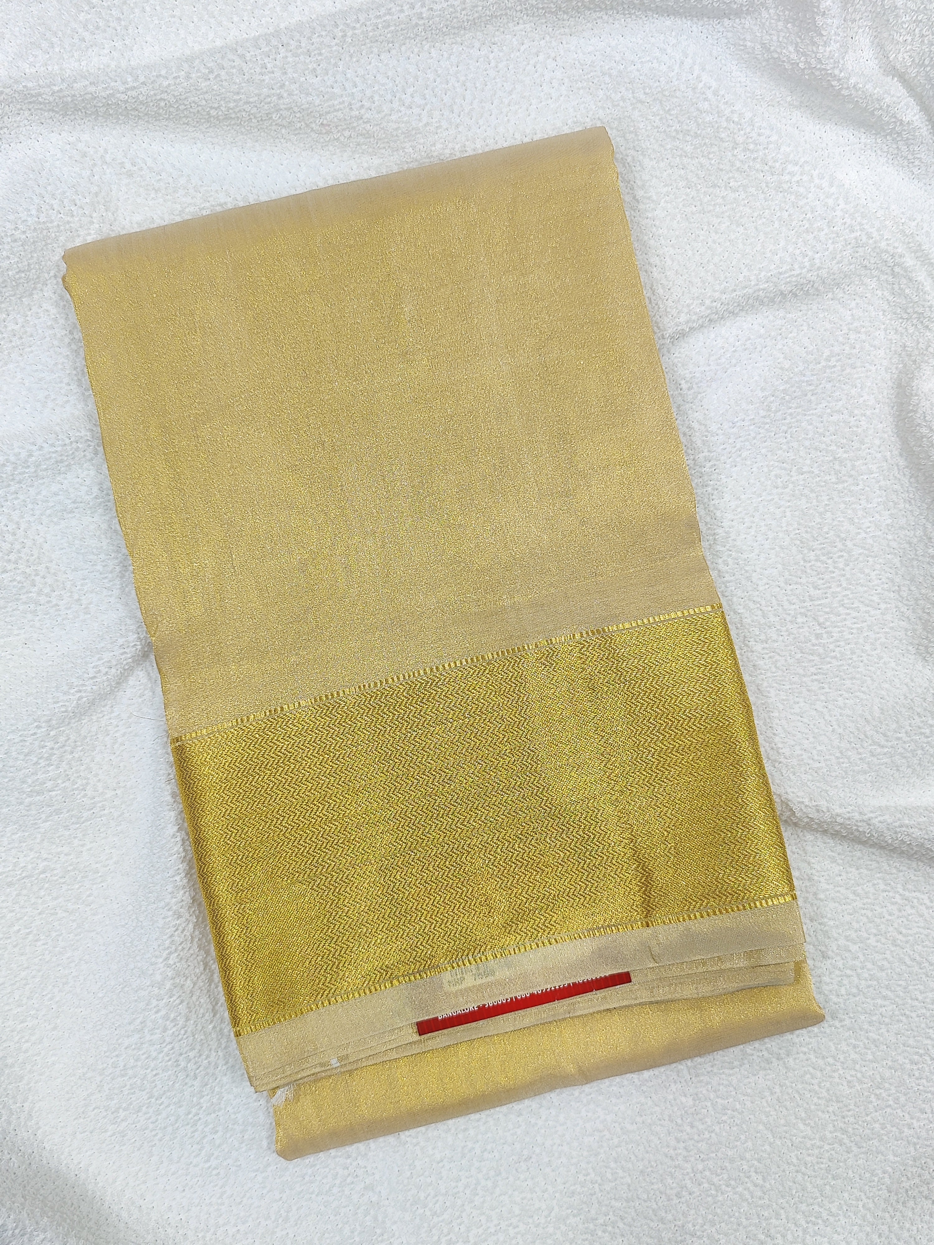 Pure Kanjivaram Silk Dhoti -Gold Tissue Silk – Wedding Collection