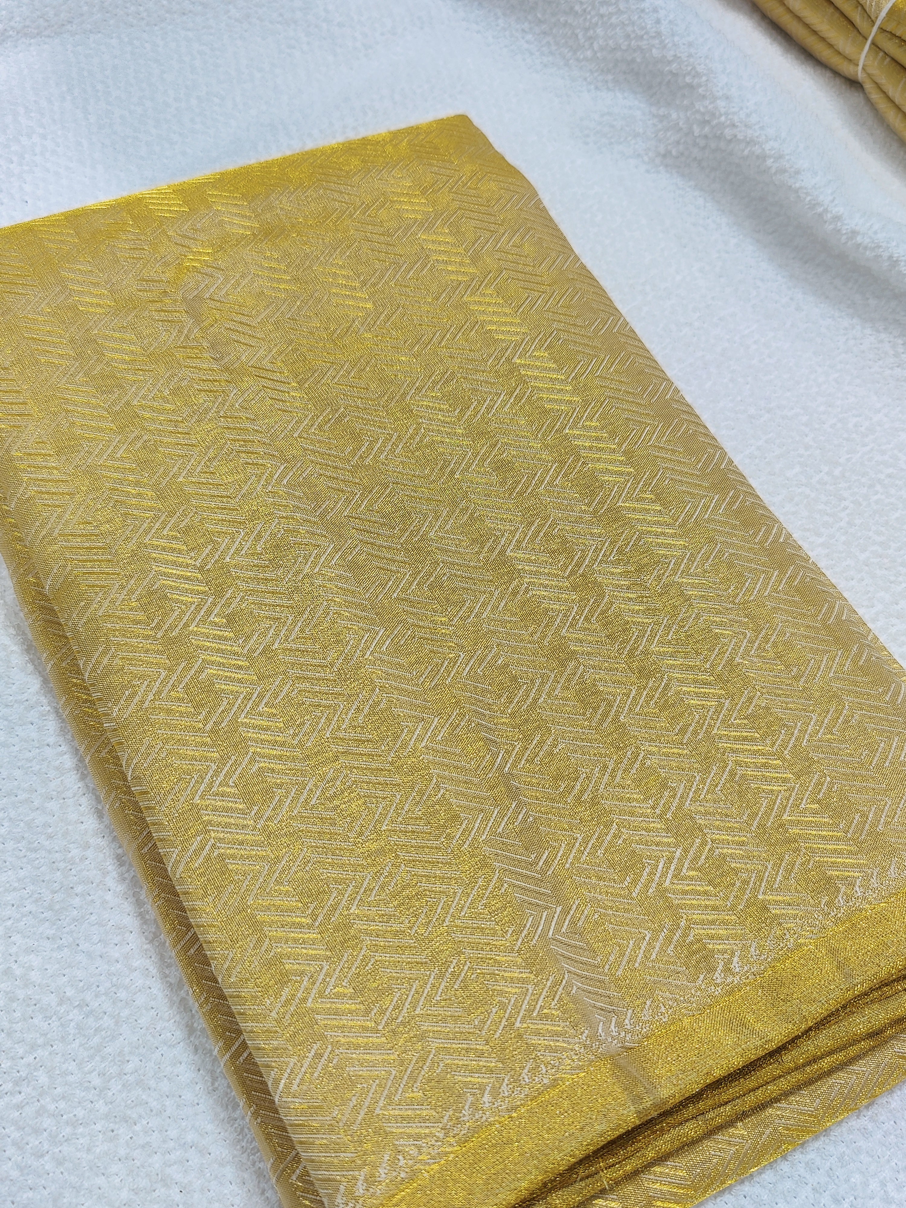 Pure Kanjivaram Silk Dhoti & Shirt Piece -Gold Zari work Border - Shop Online - Wedding Collection