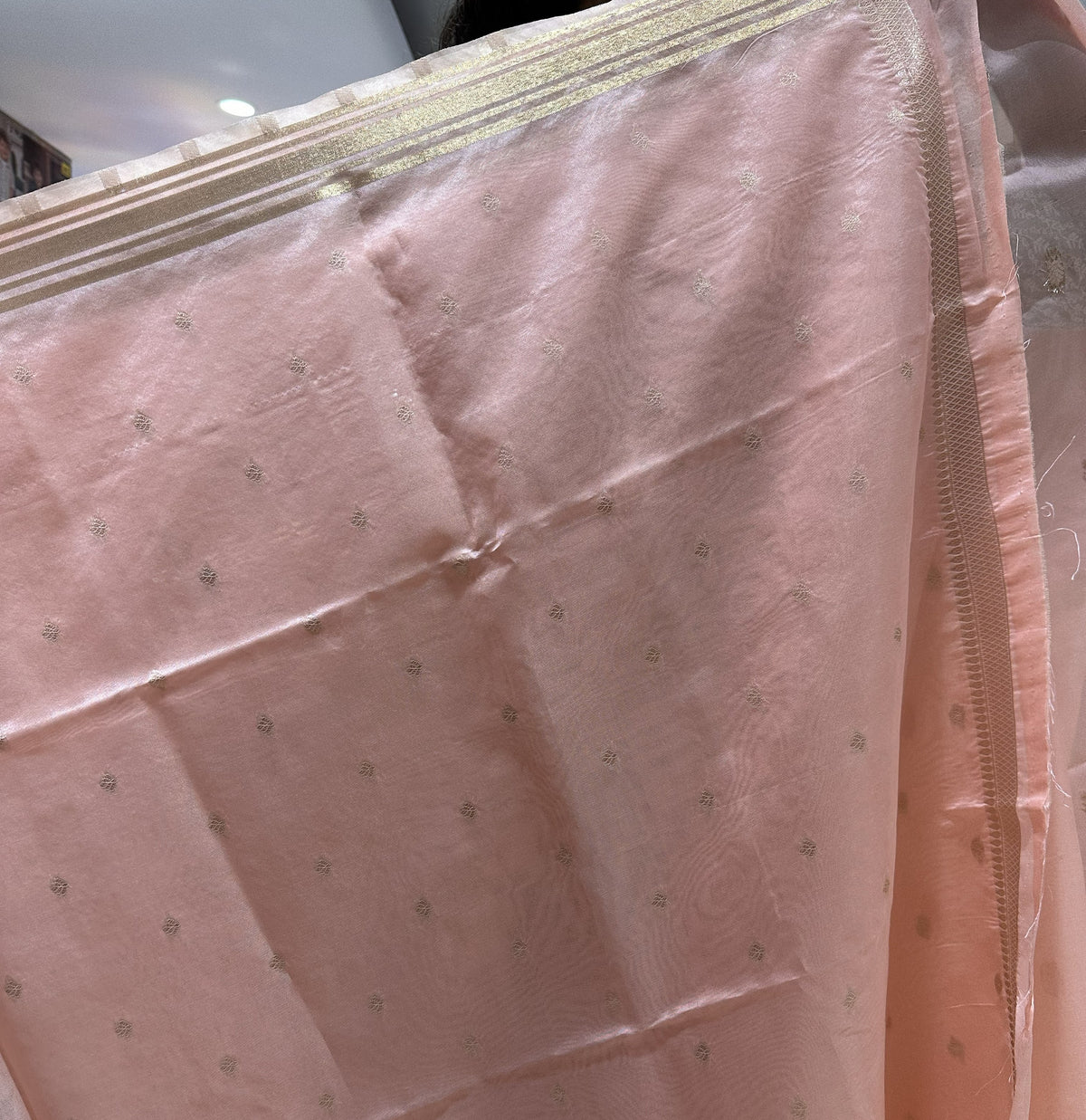 Light Pink Colour Semi Paithani Silk Saree