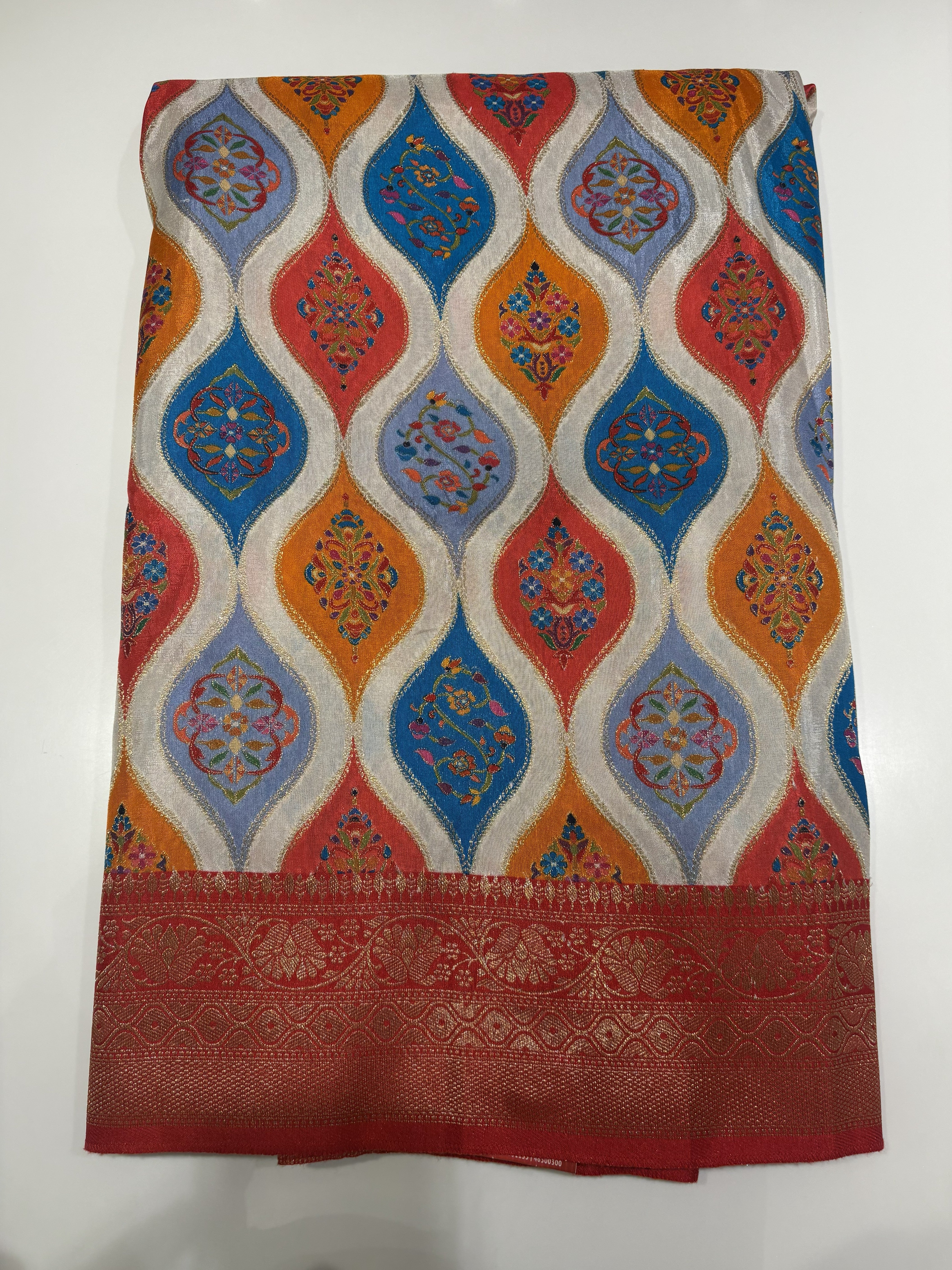 Premium Dark Red Dola Silk Saree assembling Meenakari style in the Body