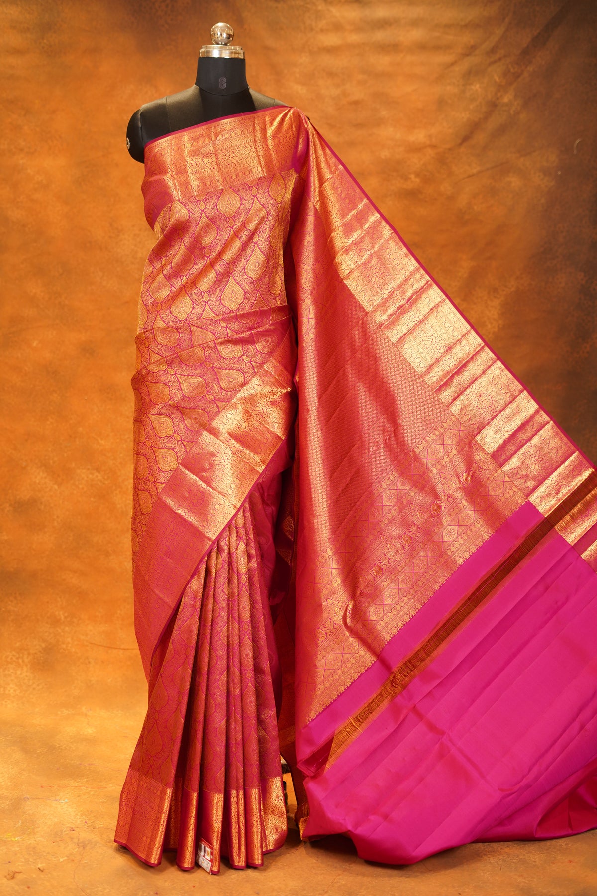 Red colour Pure Kanjivaram Silk Saree