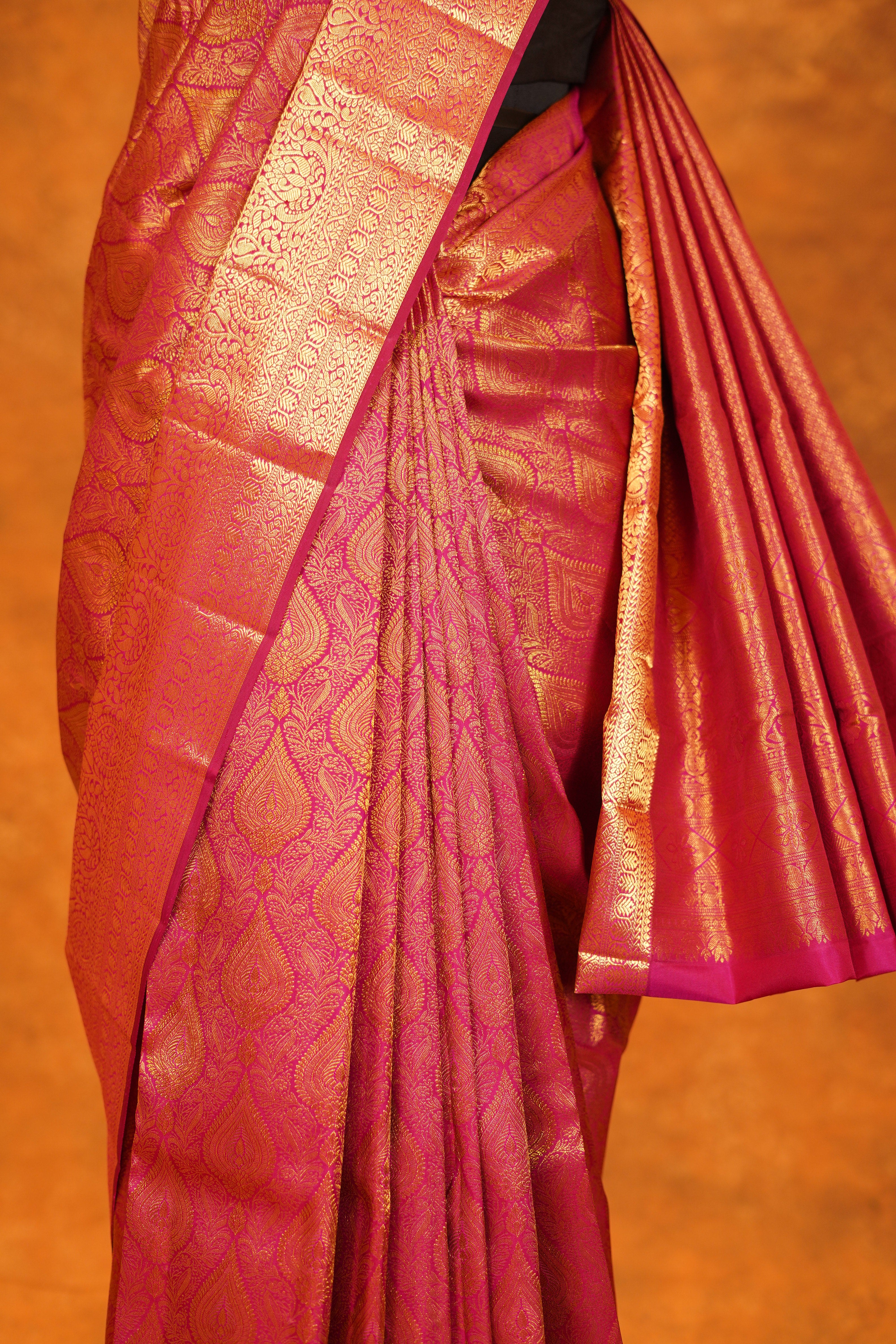 Red colour Pure Kanjivaram Silk Saree