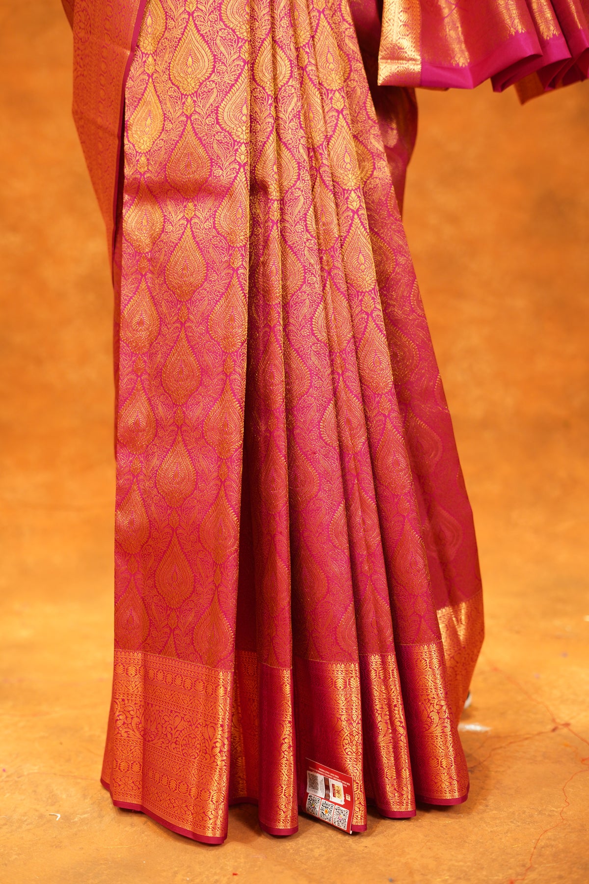 Red colour Pure Kanjivaram Silk Saree