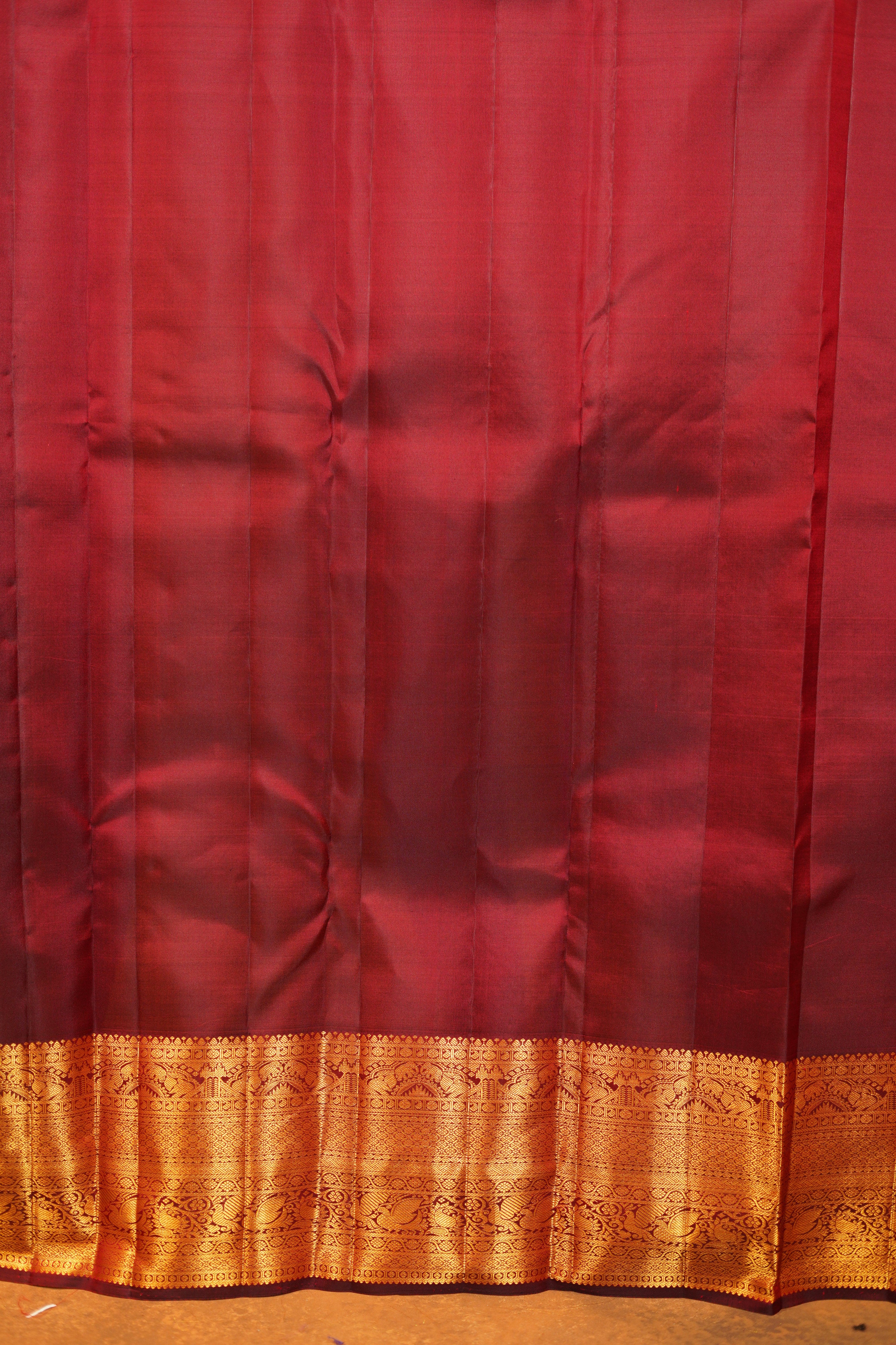 Maroon colour Pure Kanjivaram Silk Saree
