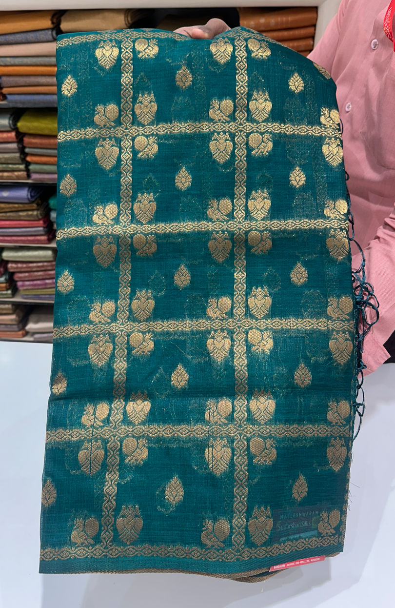 Premium Green Raw Silk Saree for Daily & Traditional Wear