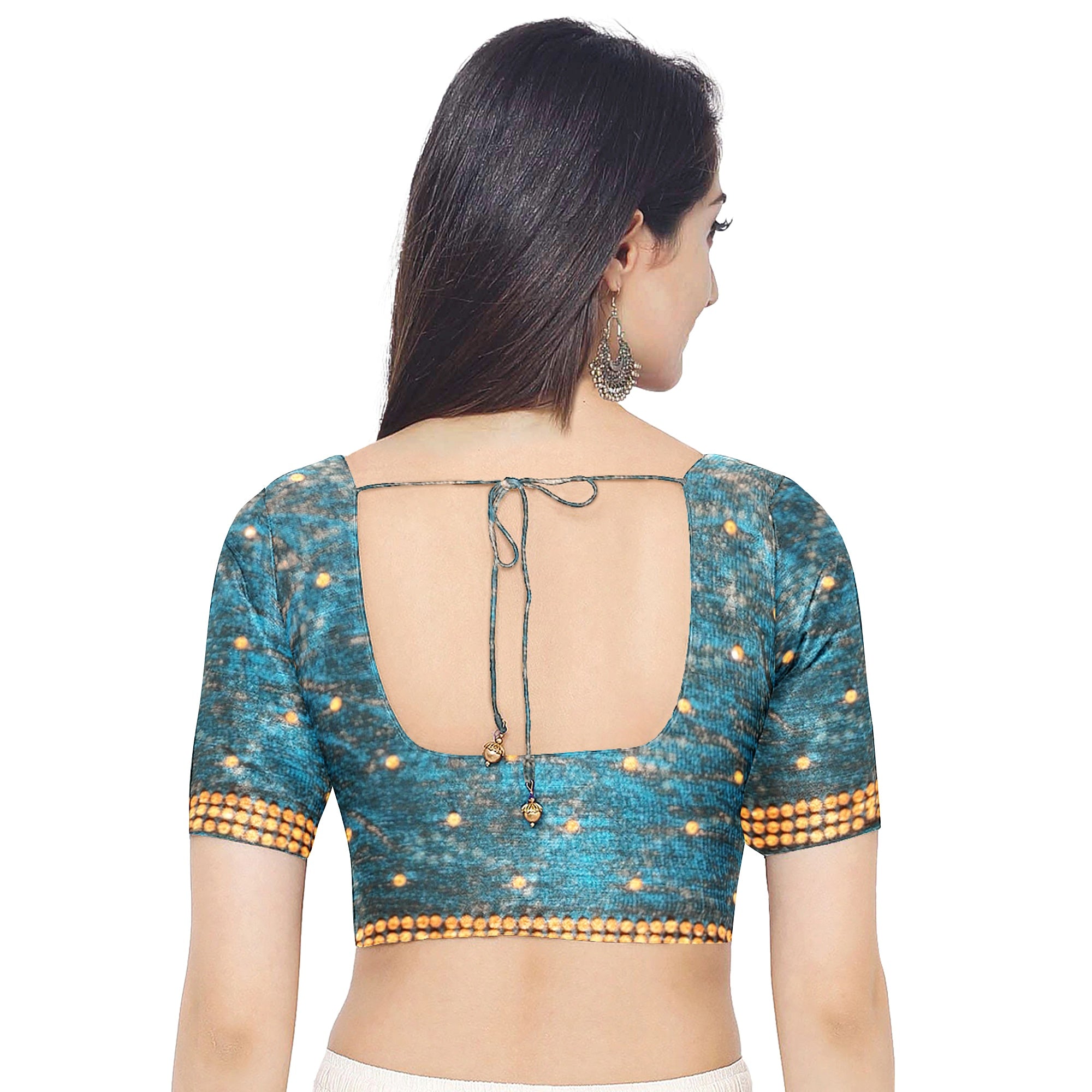 Ramablue Fancy Saree with All-Over Stone Work – Elegant Designer Party Wear Saree