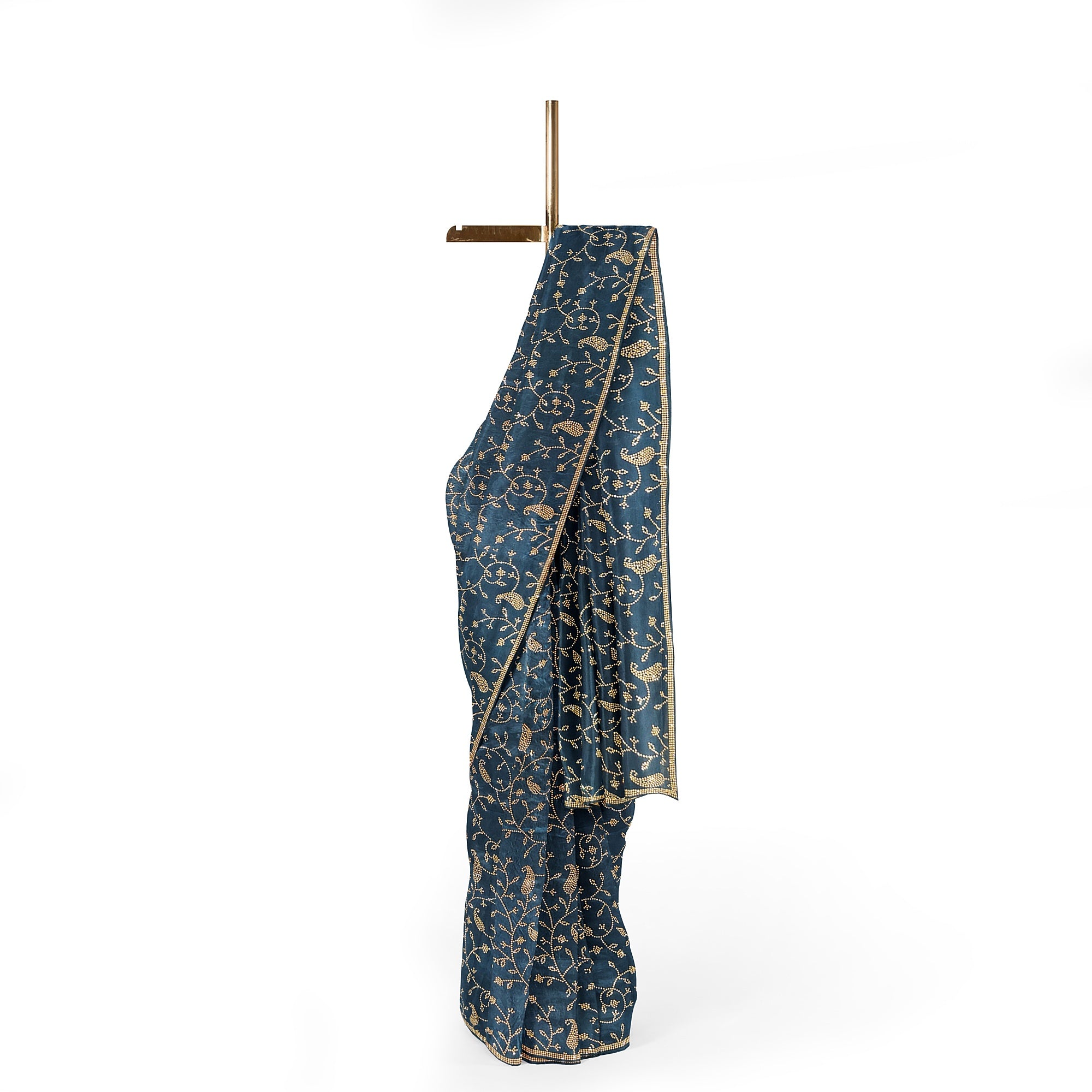 Ramablue Fancy Saree with All-Over Stone Work – Elegant Designer Party Wear Saree