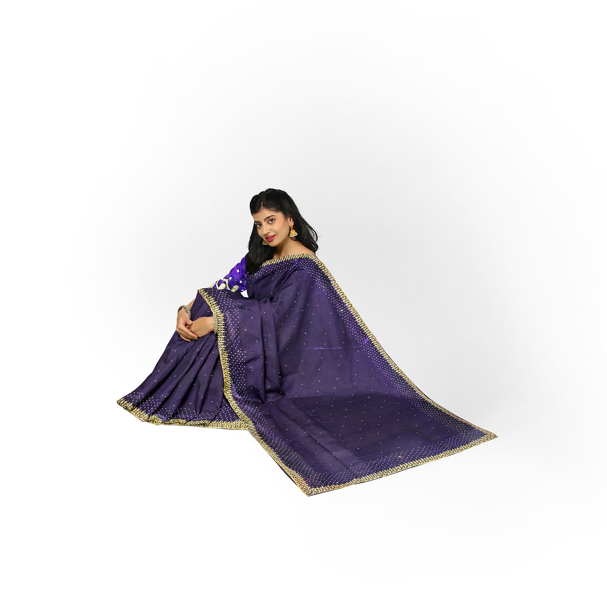 Wine Fancy Saree with Stunning Stone Work – Luxe Party Wear Saree Online