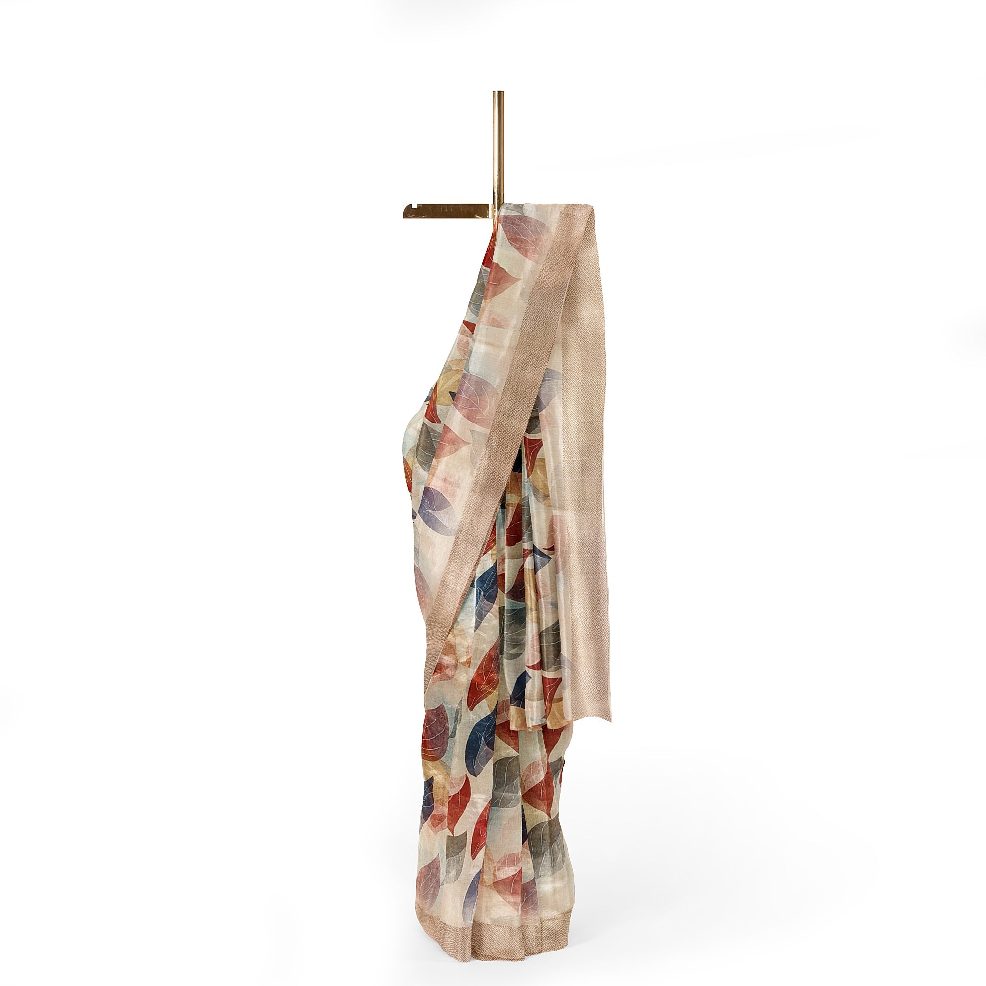 Multicolour Floral Leaf Work Fancy Saree – Vibrant Designer Saree for Festive Looks