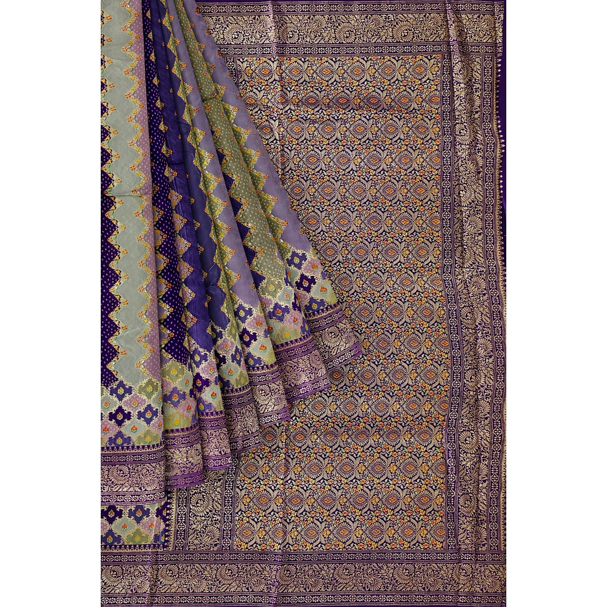 Purple Fancy Saree with Pastel Shade – Elegant Designer Saree Online