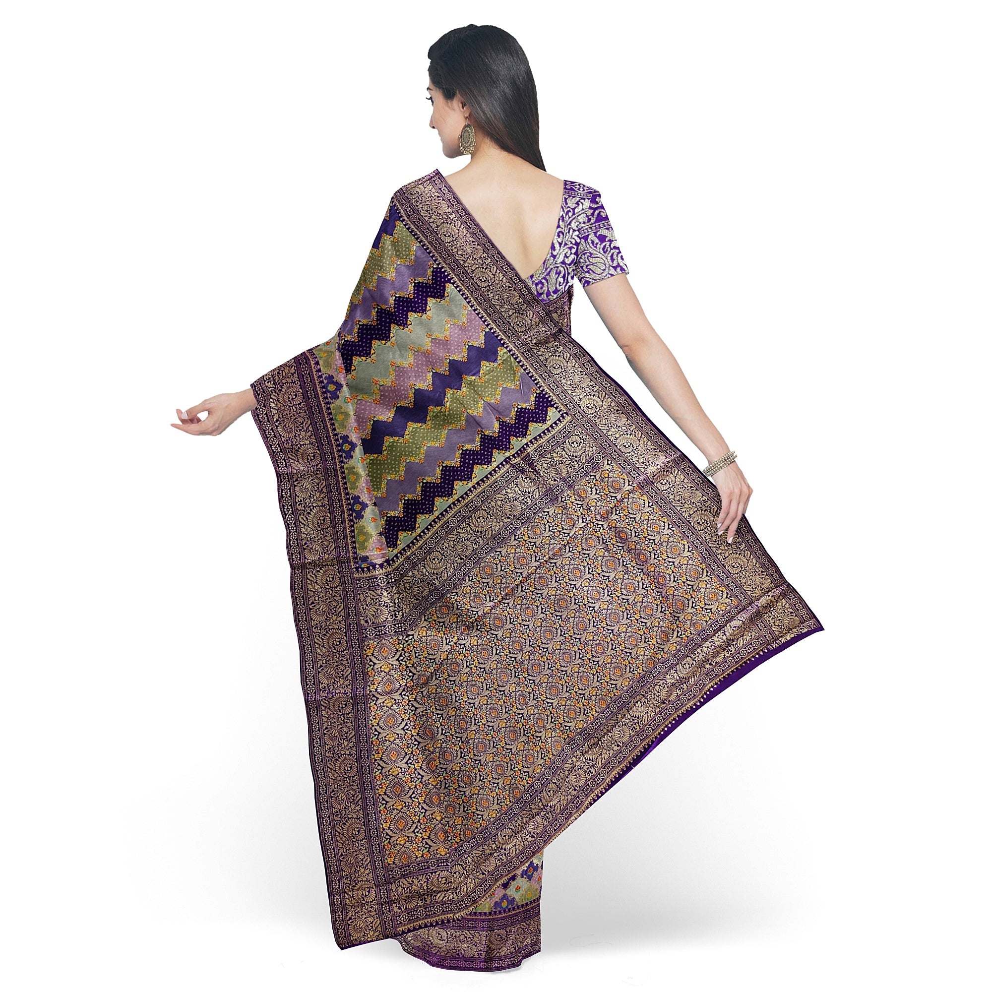 Purple Fancy Saree with Pastel Shade – Elegant Designer Saree Online