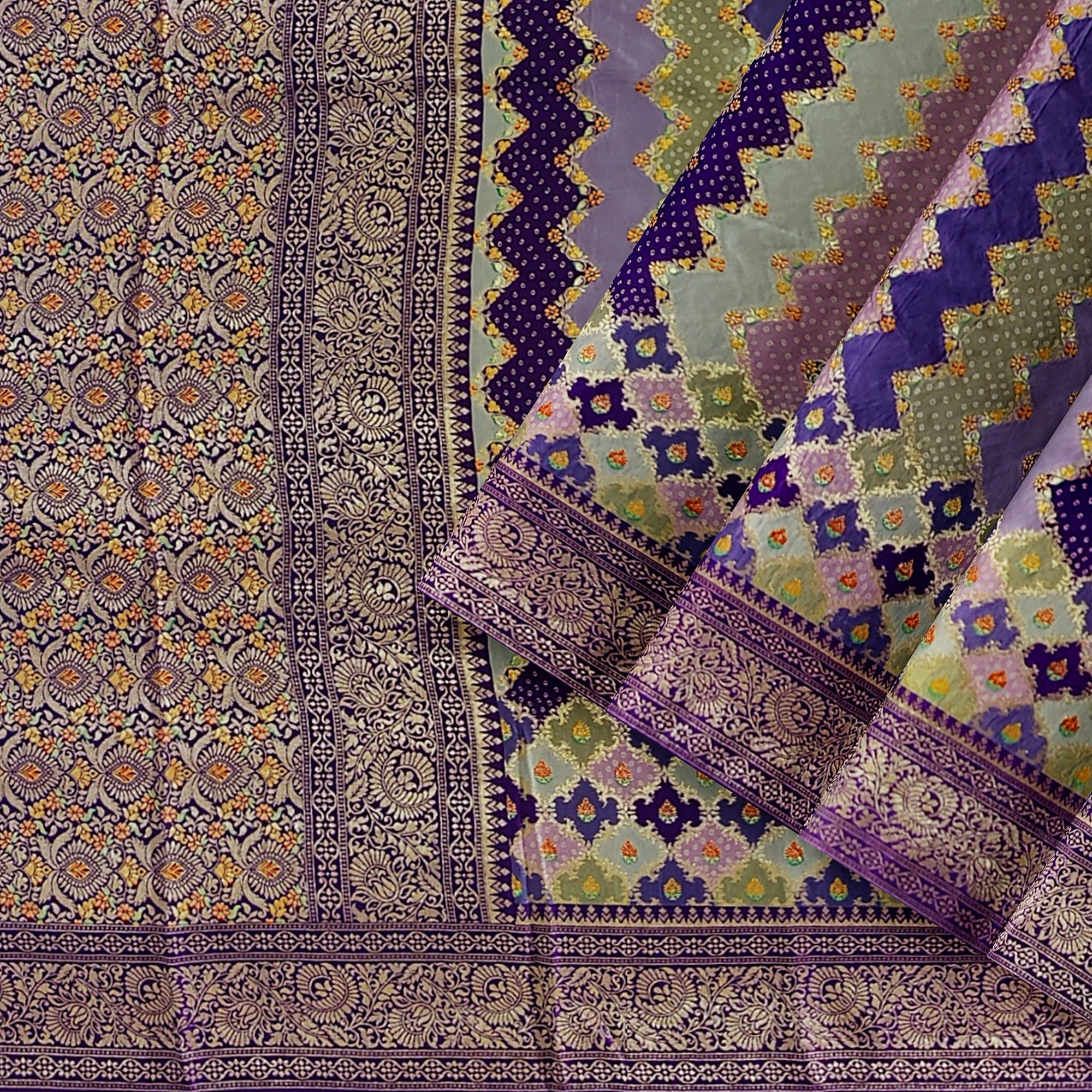 Purple Fancy Saree with Pastel Shade – Elegant Designer Saree Online