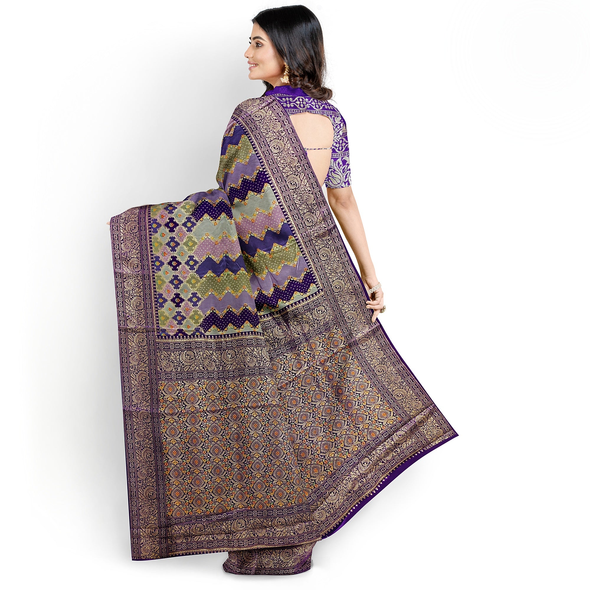 Purple Fancy Saree with Pastel Shade – Elegant Designer Saree Online