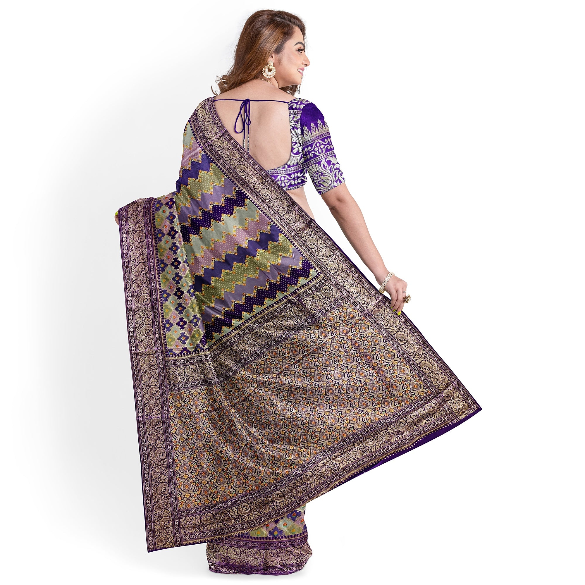 Purple Fancy Saree with Pastel Shade – Elegant Designer Saree Online