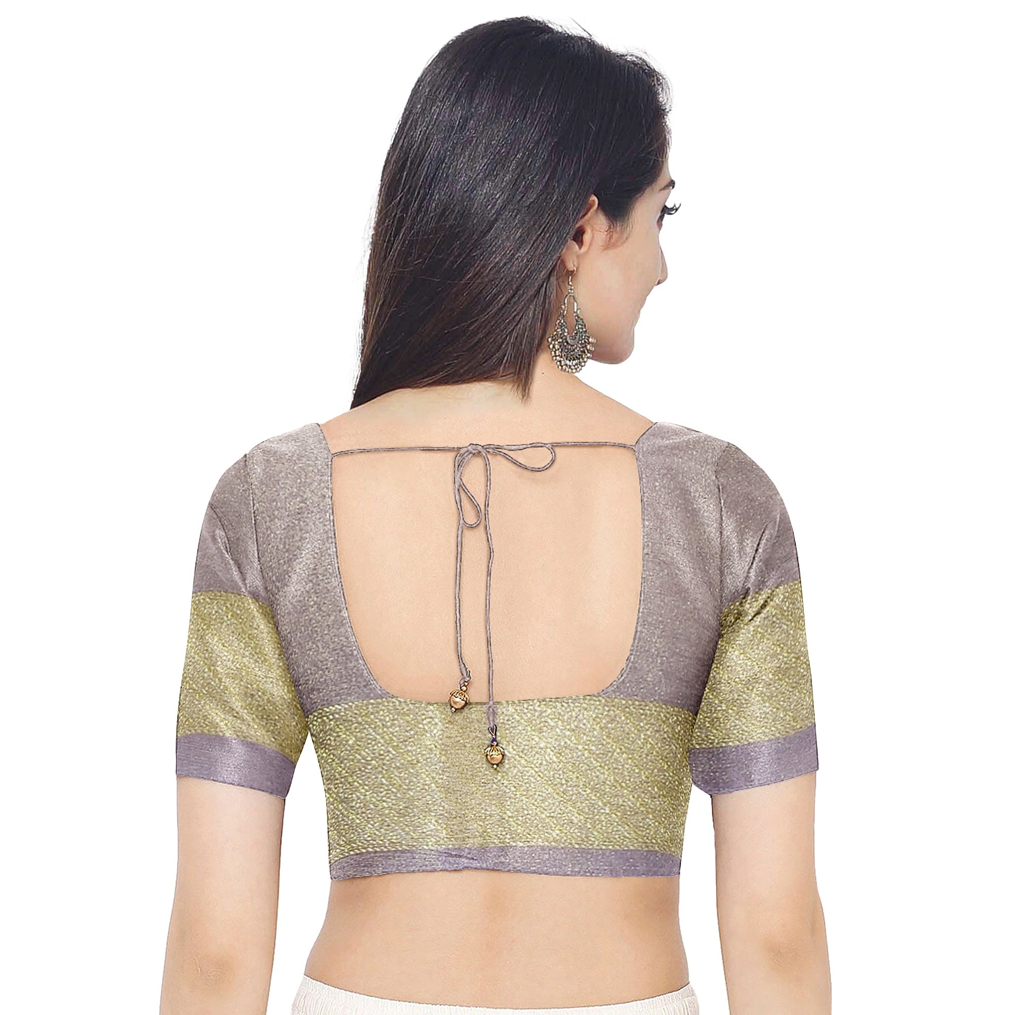 Light Lavender Fancy Silk Saree – Silver Zari Work – Shop Online