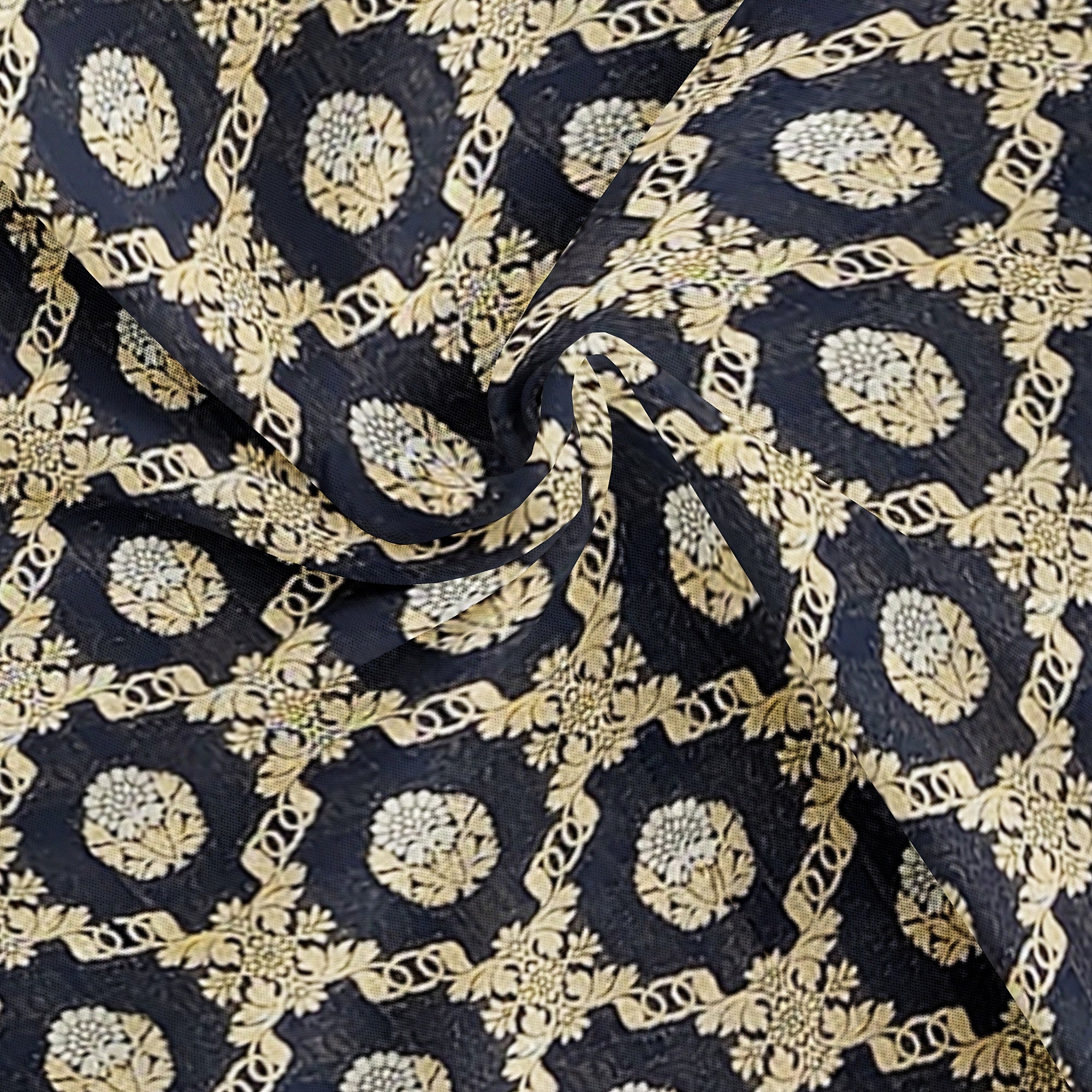 Black Semi Georgette Silk Saree with Zari Border – Timeless Grace in Lightweight Drape Online - New Sudarshan Silks`