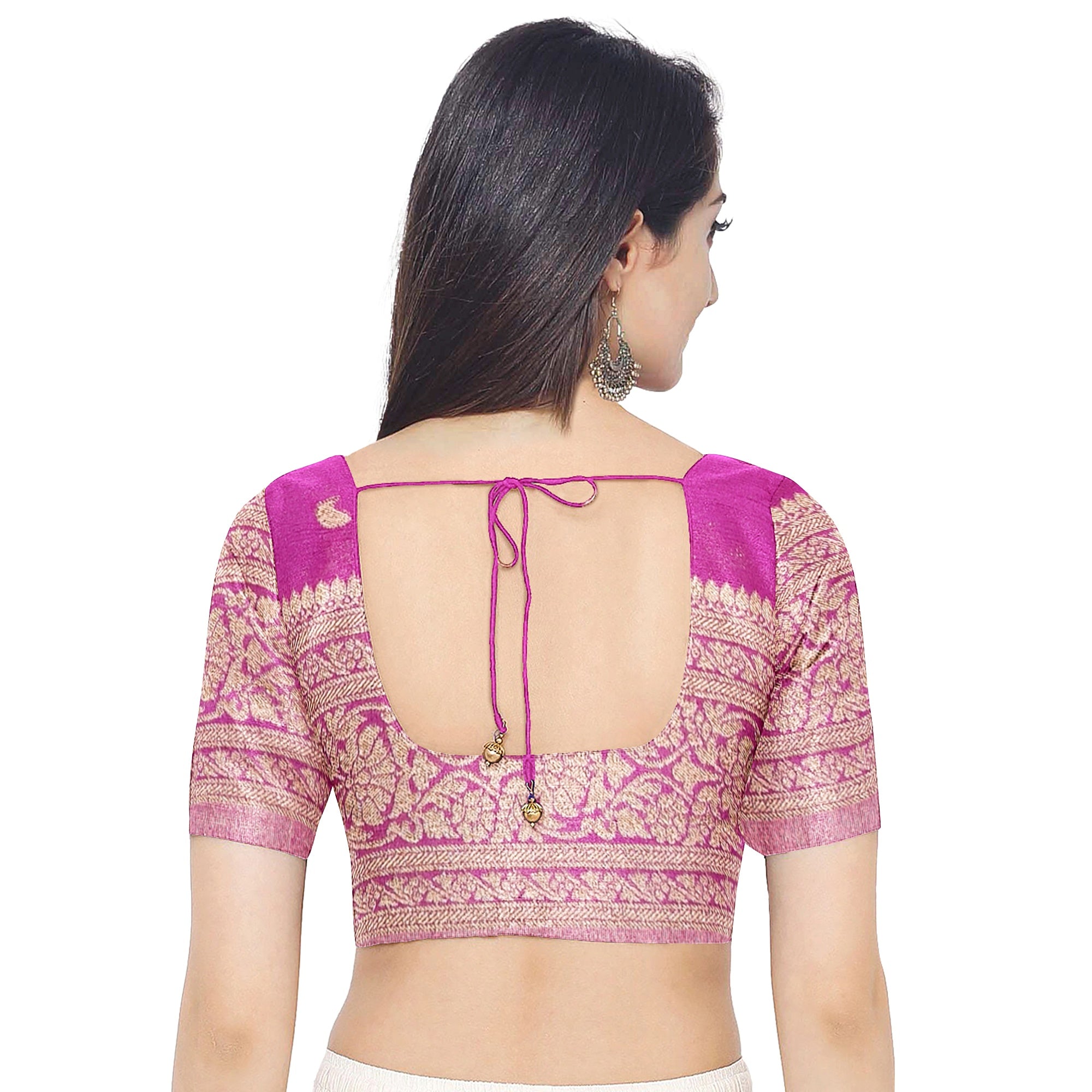 Onion Shade Semi Georgette Silk Saree with Zari Accents – Lightweight Festive Saree Online - New Sudarshan Silks`