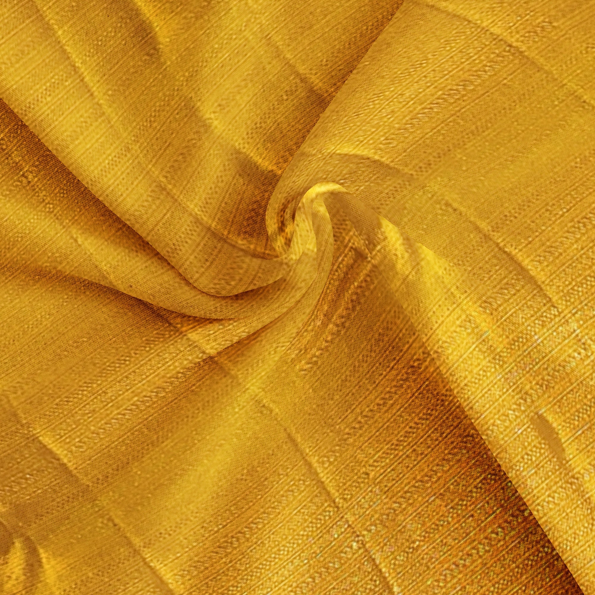 Yellow Brocade Kanjivaram Silk Saree with Red Zari Border – Pure Handloom Bridal Saree Online - New Sudarshan Silks`