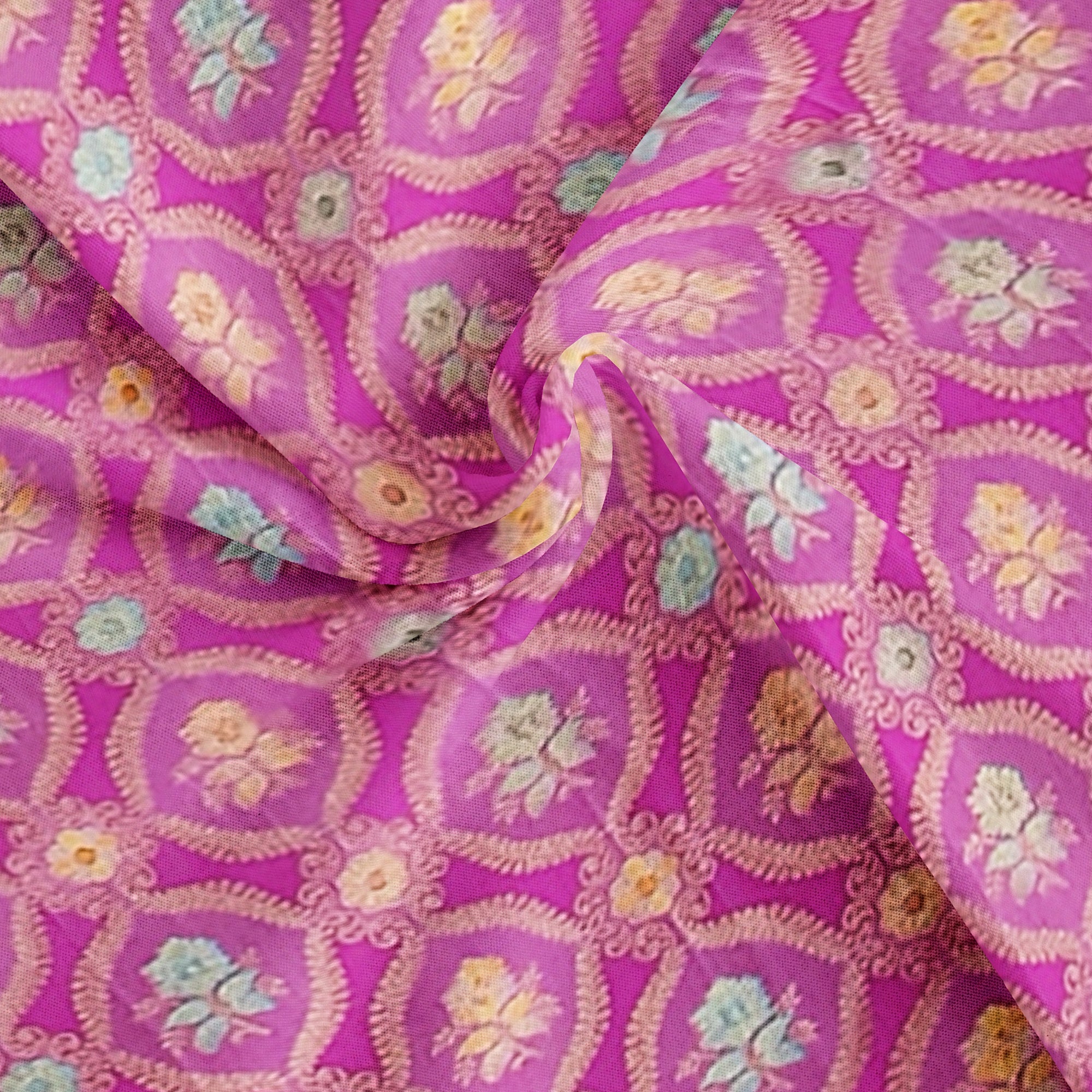 Pink Kanjivaram Silk Saree with Gold Zari – Pure Handloom Bridal Saree Online - New Sudarshan Silks`
