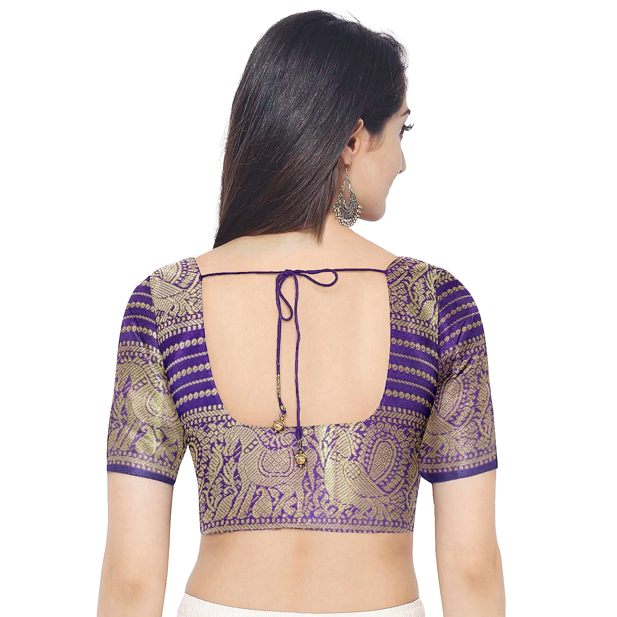 Sky Blue Kanjivaram Silk Saree with Purple Shade Zari Border – Pure Handloom Bridal Saree Online - New Sudarshan Silks`