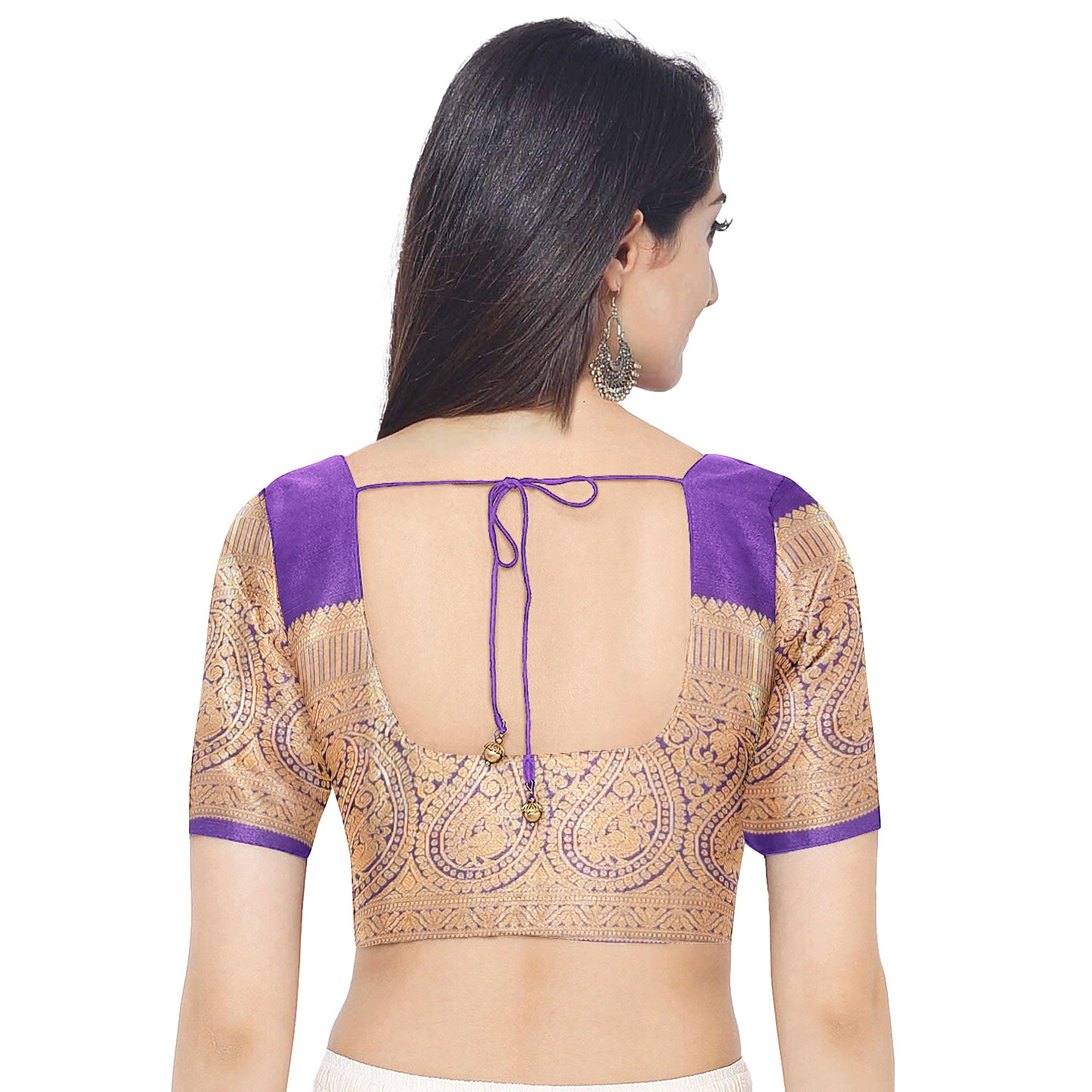 Sky Blue Kanjivaram Silk Saree with Purple Zari Border – Pure Handloom Bridal Saree Online - New Sudarshan Silks`