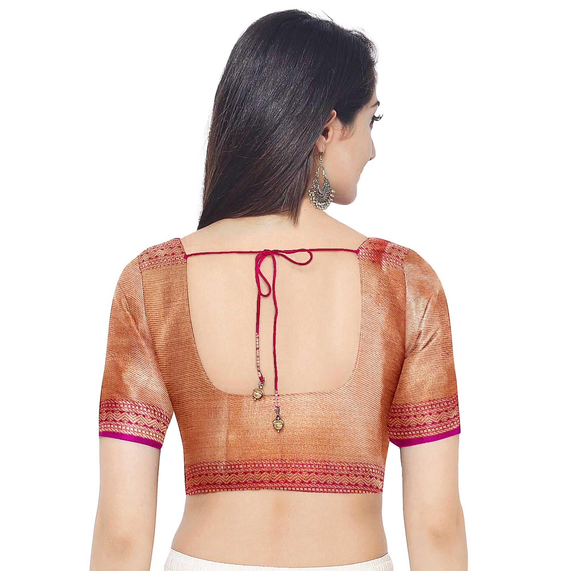 Bottle Green Kanjivaram Silk Saree with Pink Brocade Zari Border – Pure Handloom Bridal Saree Online - New Sudarshan Silks`