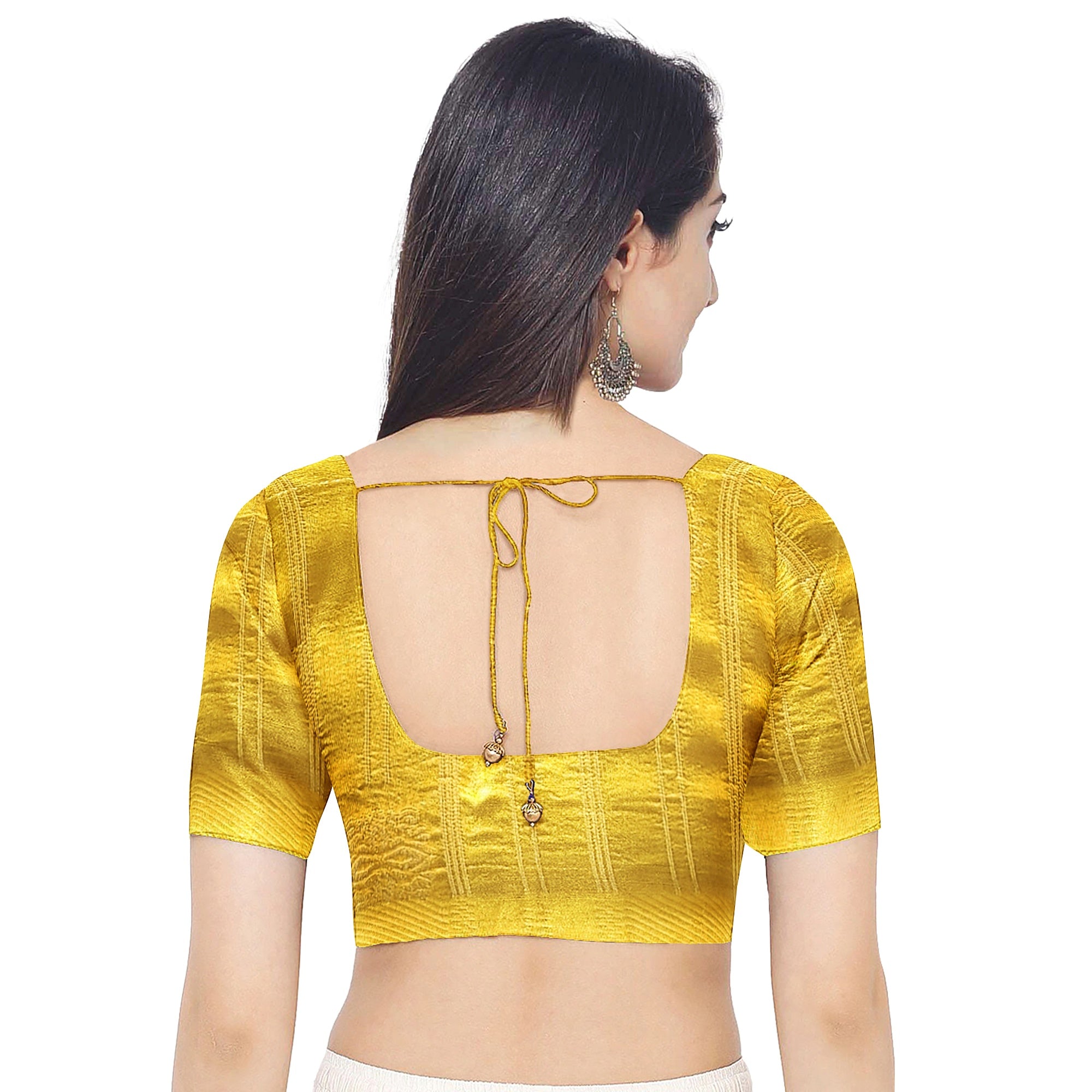 Black Georgette Saree – Yellow Border – Shop Online
