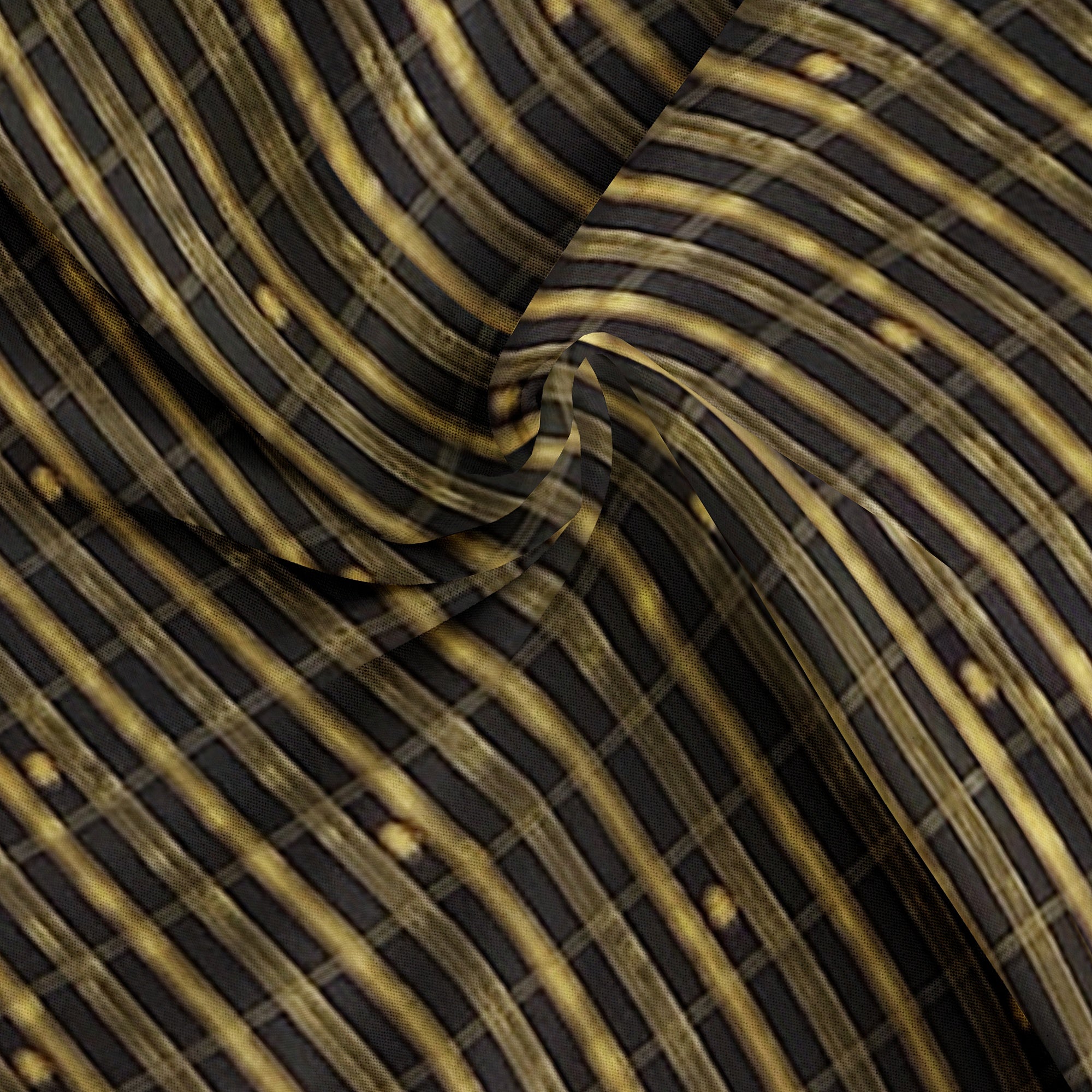 Black Georgette Saree – Yellow Border – Shop Online