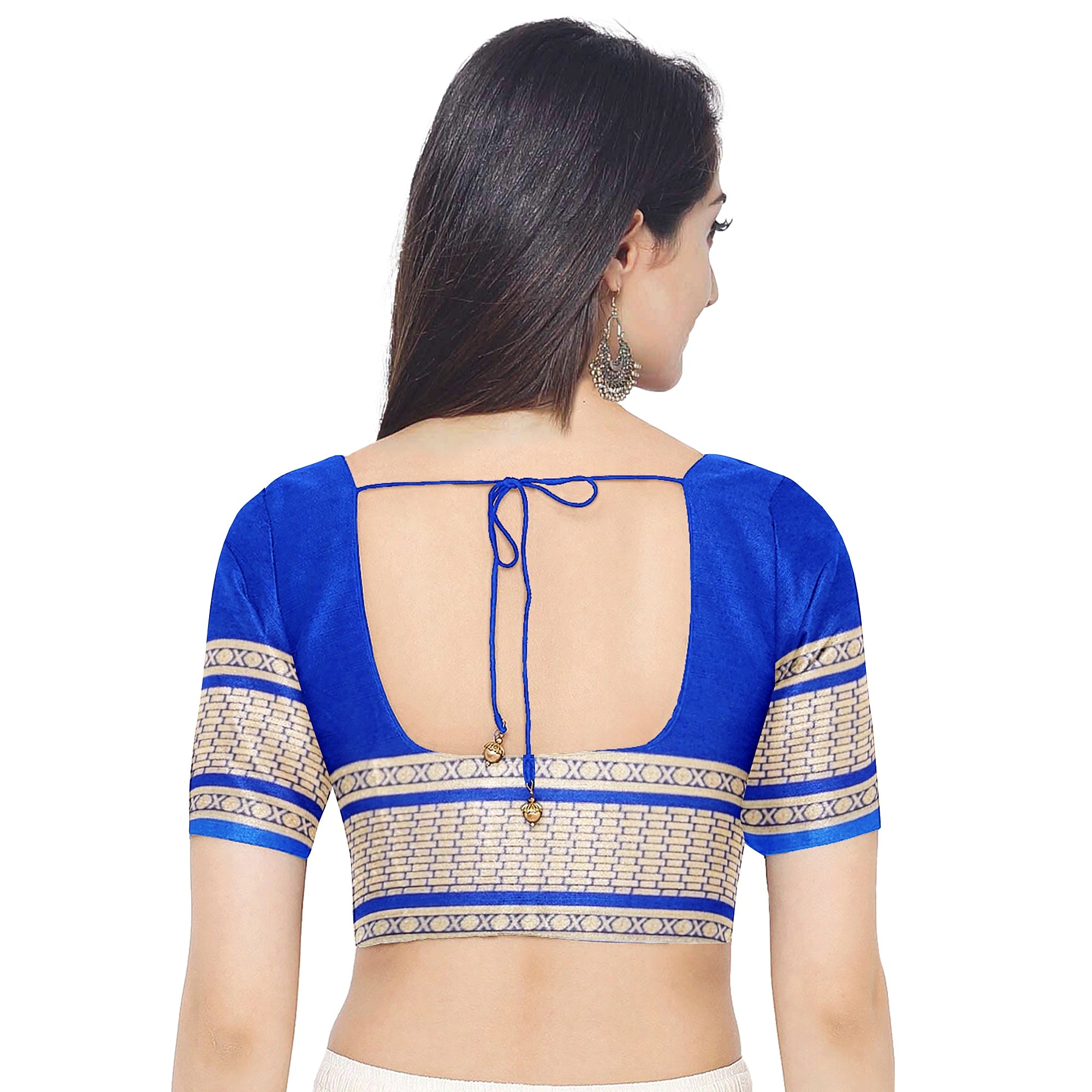 Navy Blue Mysore Silk Saree with Dying Work – New Arrival