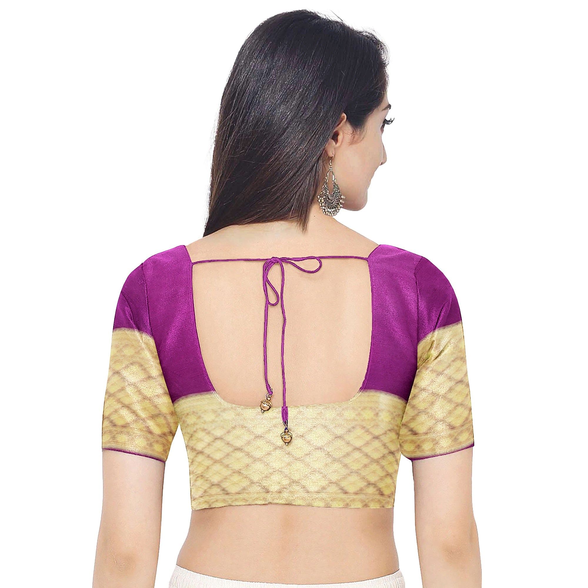 Vintage Maroon Checked Mysore Silk Saree