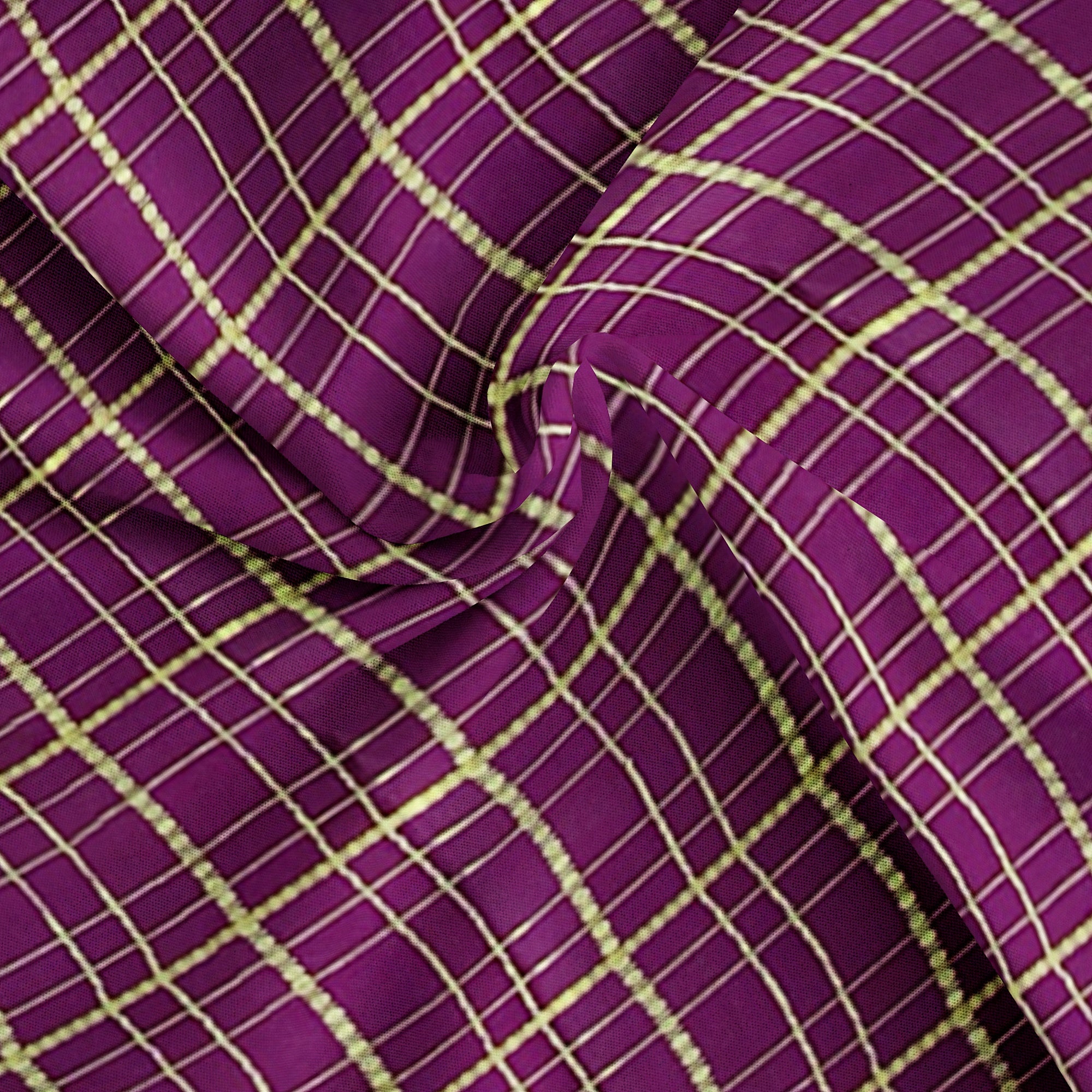 Vintage Maroon Checked Mysore Silk Saree