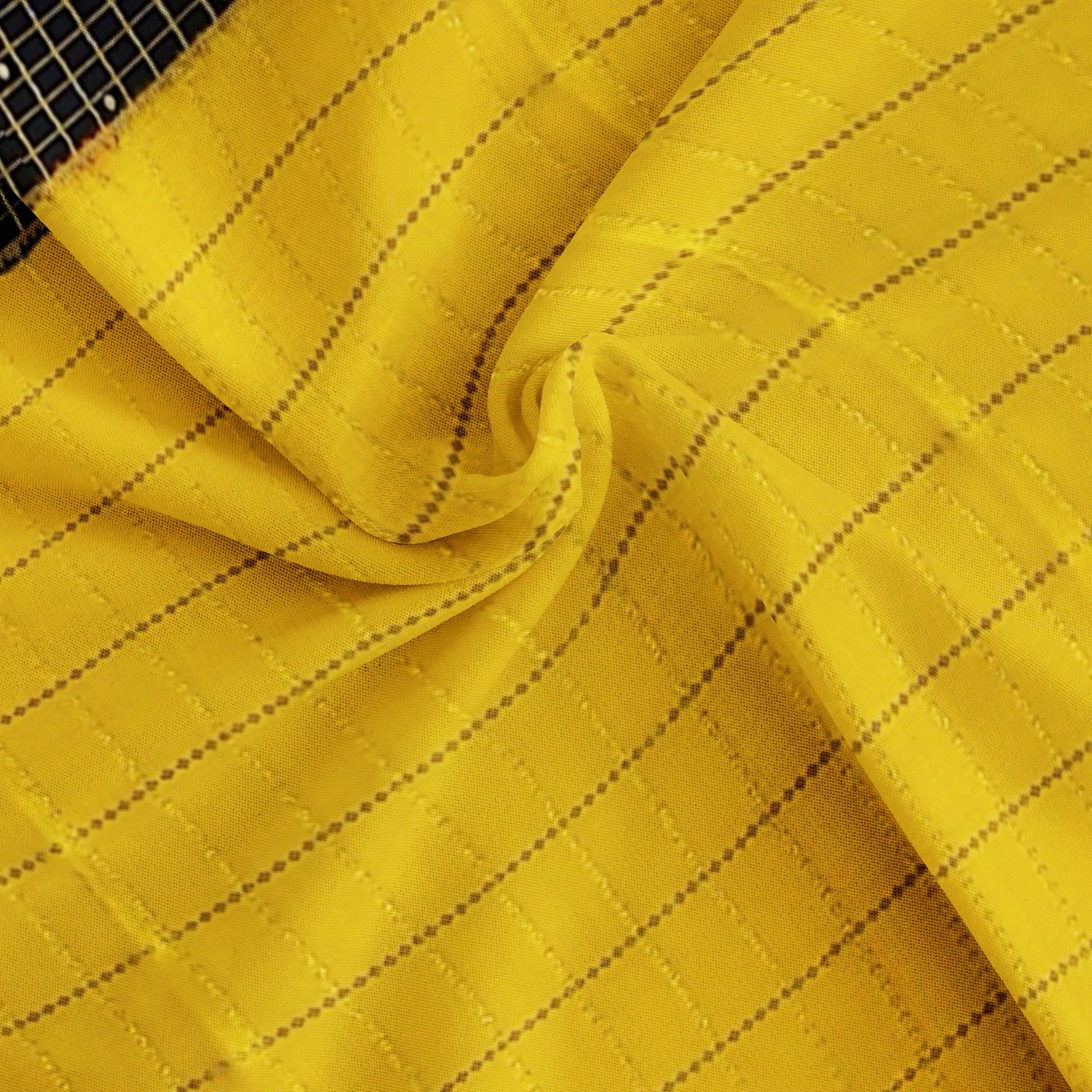 3D Mysore Silk Saree in Pink, Yellow & Black – Rare Edition