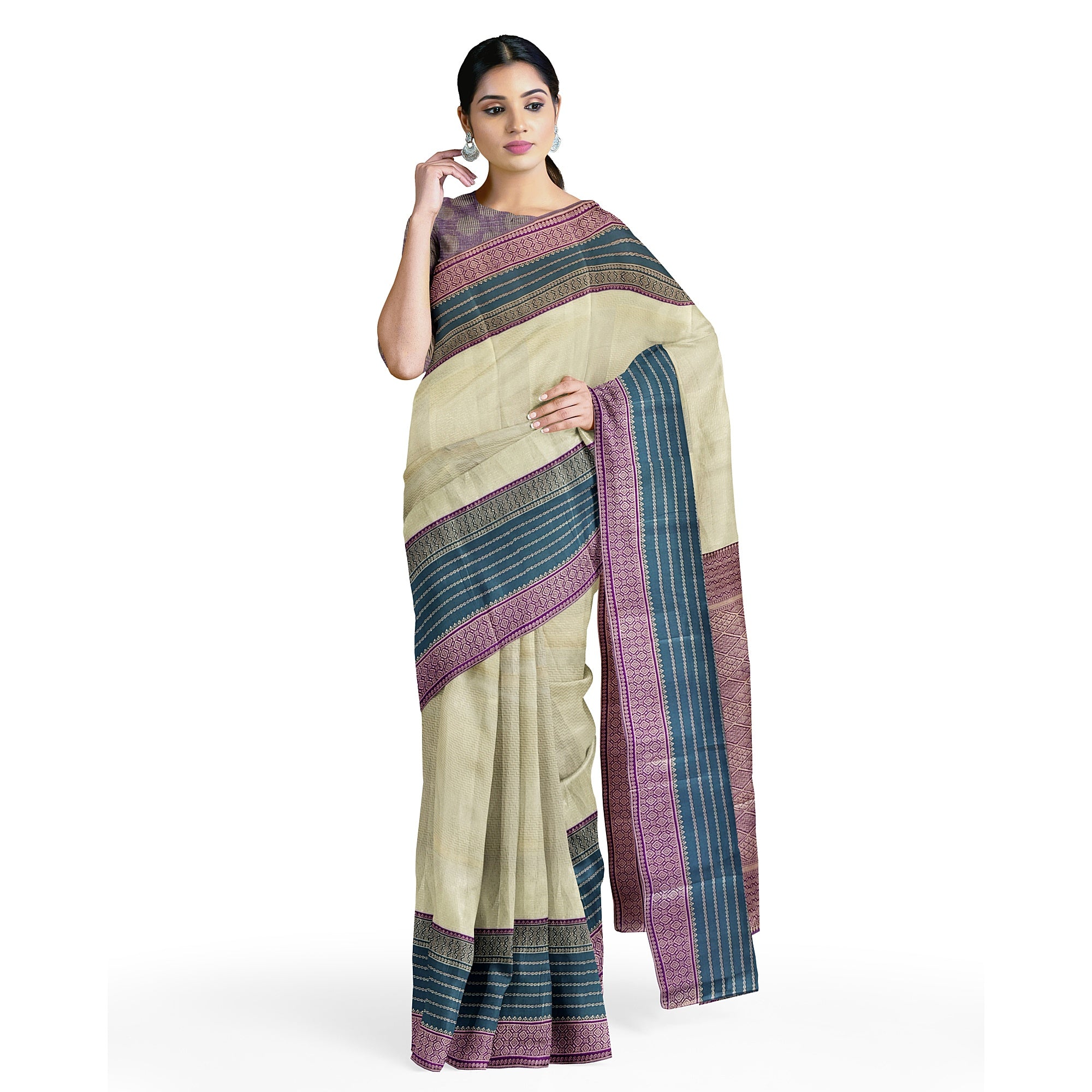 Semi Banaras Fancy Saree - Elegant Blend of Tradition and Style