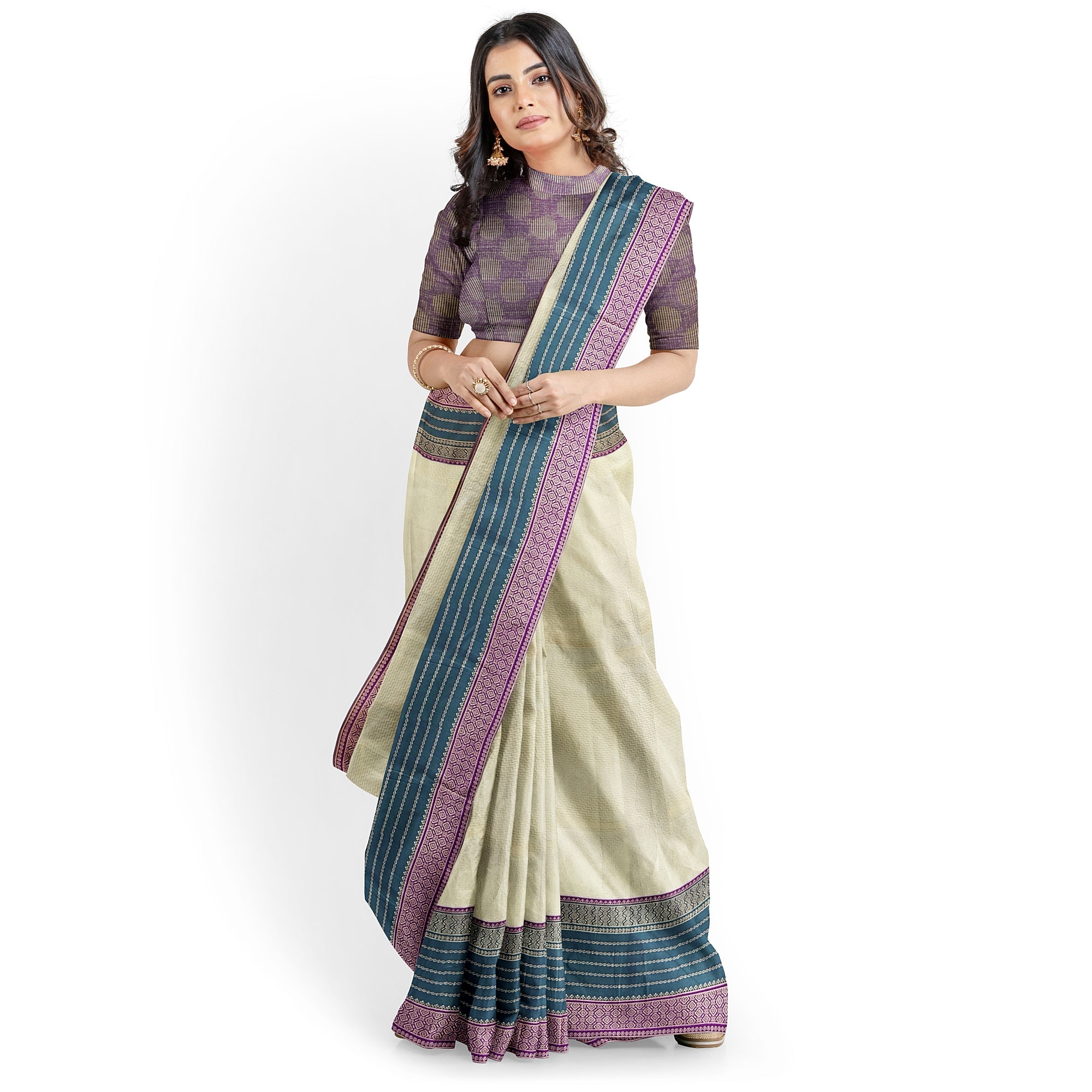 Semi Banaras Fancy Saree - Elegant Blend of Tradition and Style