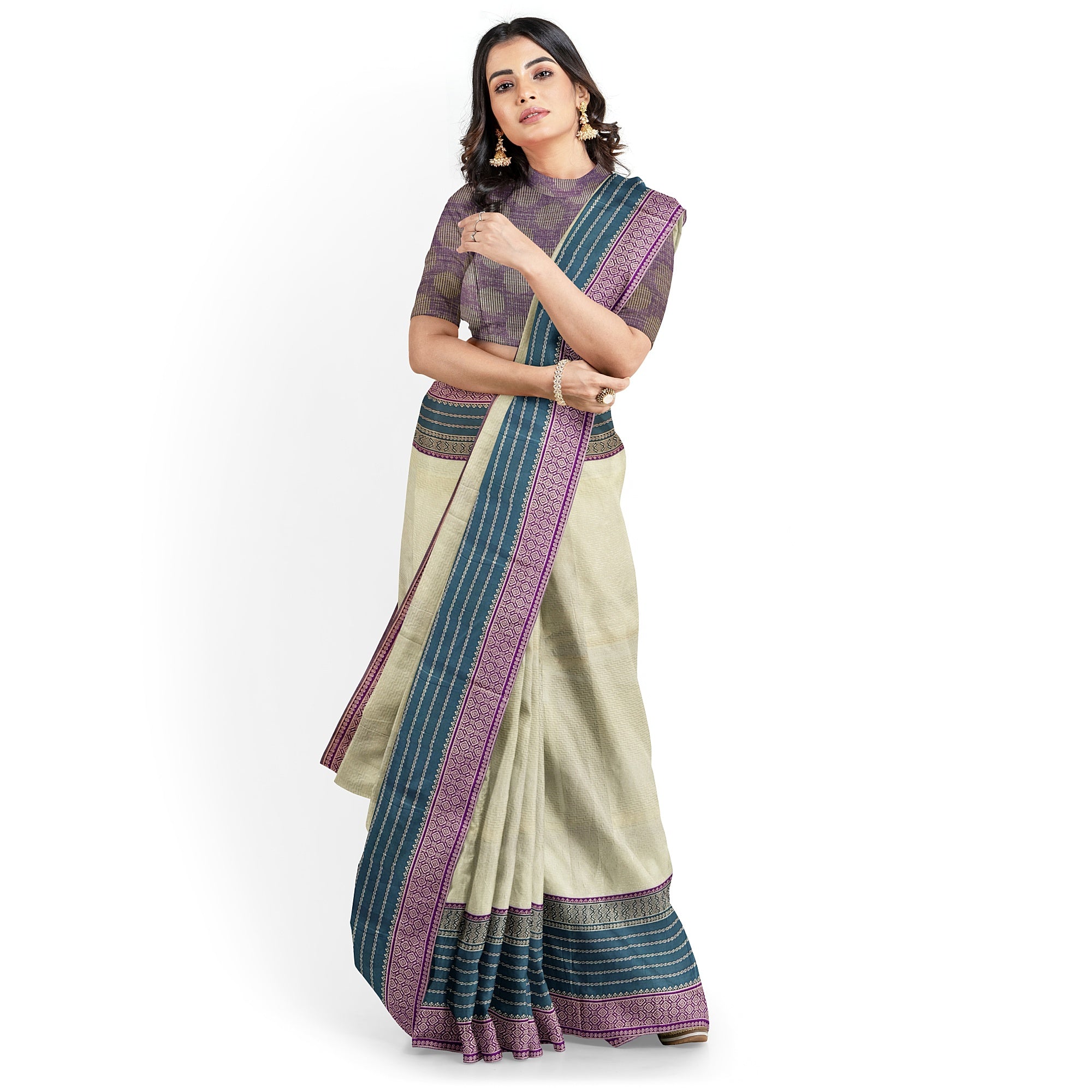Semi Banaras Fancy Saree - Elegant Blend of Tradition and Style