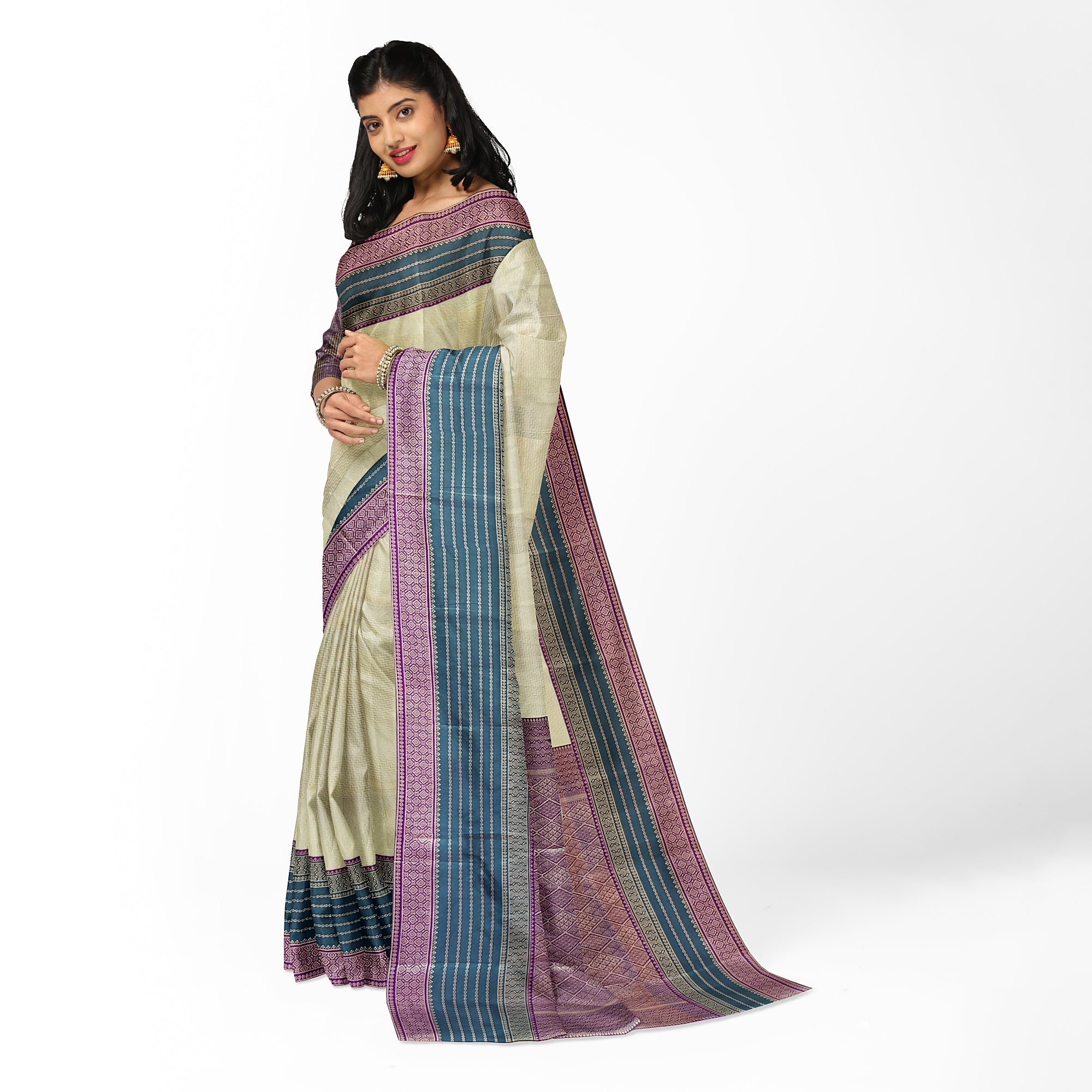 Semi Banaras Fancy Saree - Elegant Blend of Tradition and Style