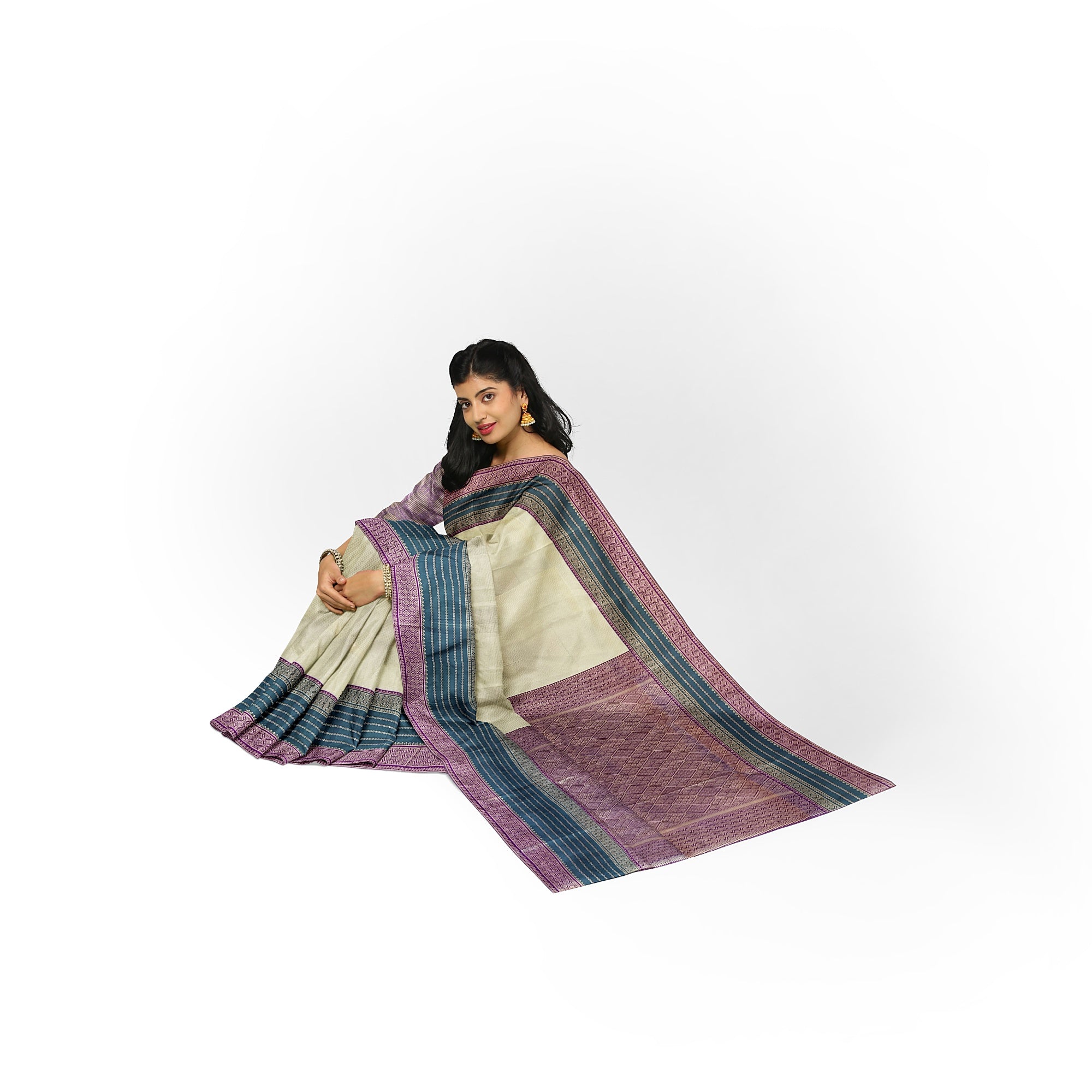 Semi Banaras Fancy Saree - Elegant Blend of Tradition and Style