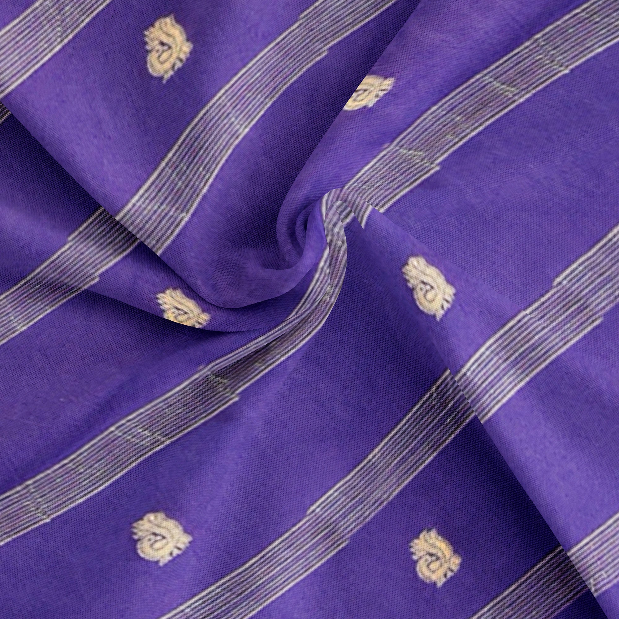 Purple Semi Mysore Silk Saree with Sky Blue Blouse - Elegant New Arrival - New Sudarshan Silks`