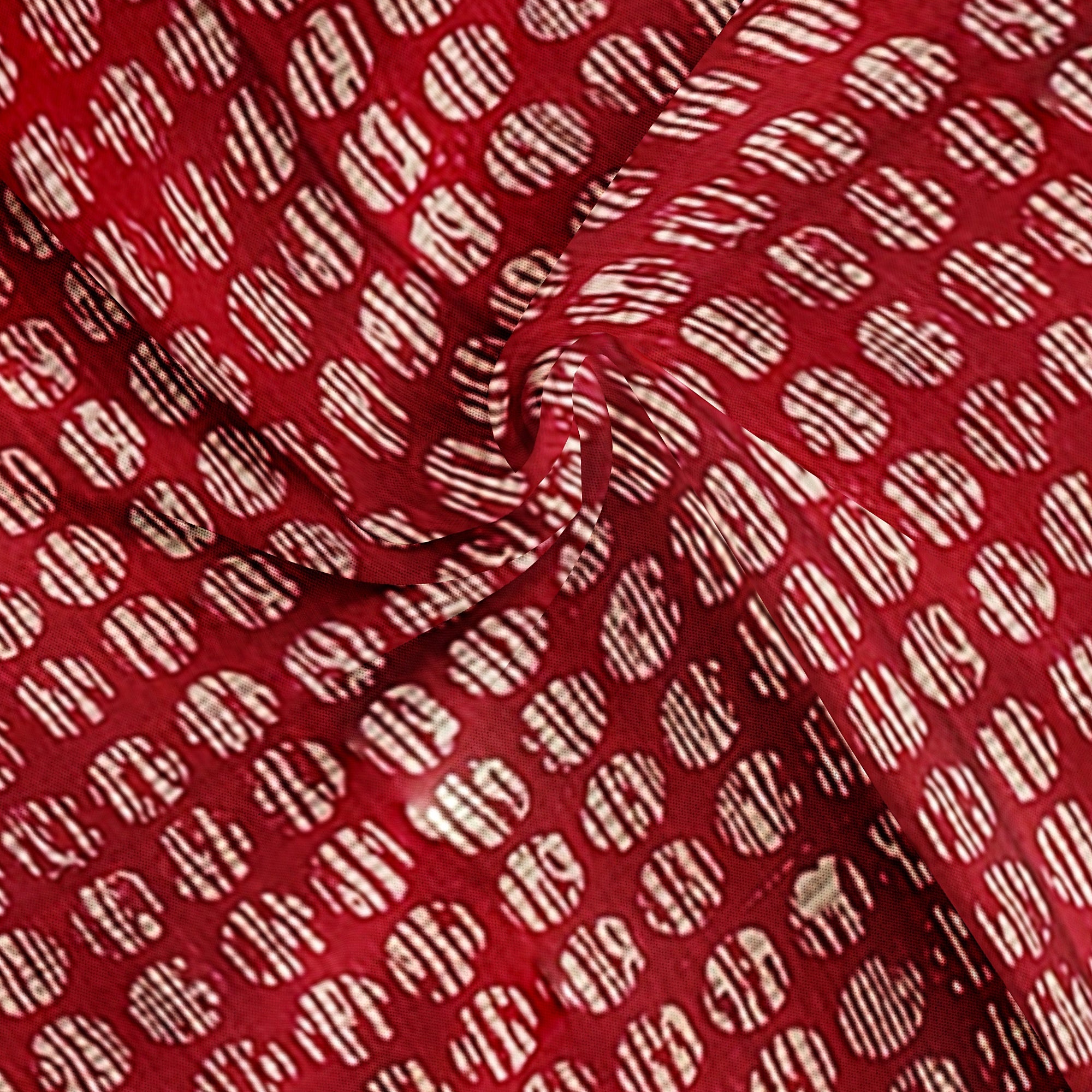 Red Coin Butta Saree – Peacock Designer Border – Shop Online