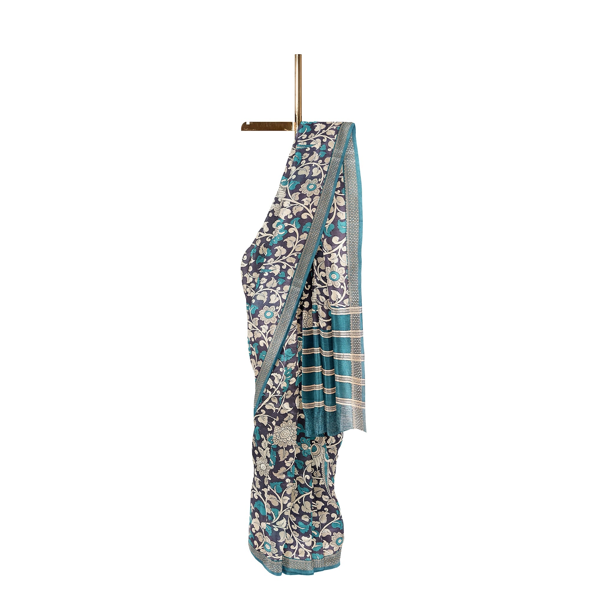 Blue & Sky Blue Border – Floral Print – Shop Online