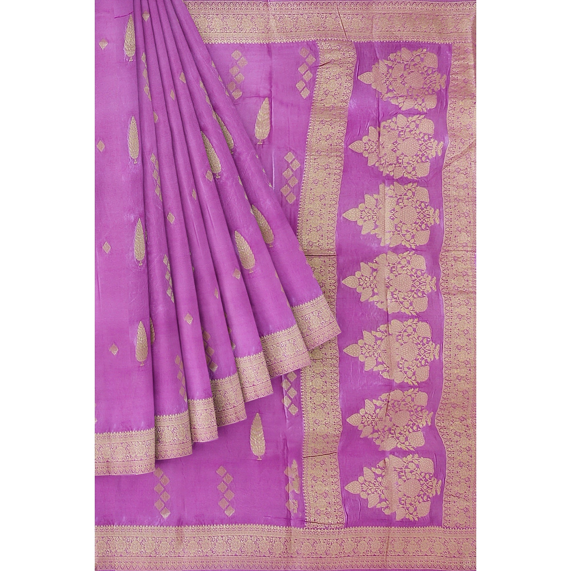 Lavender Raw Silk Saree – Elegant Traditional Saree for Weddings and Celebrations