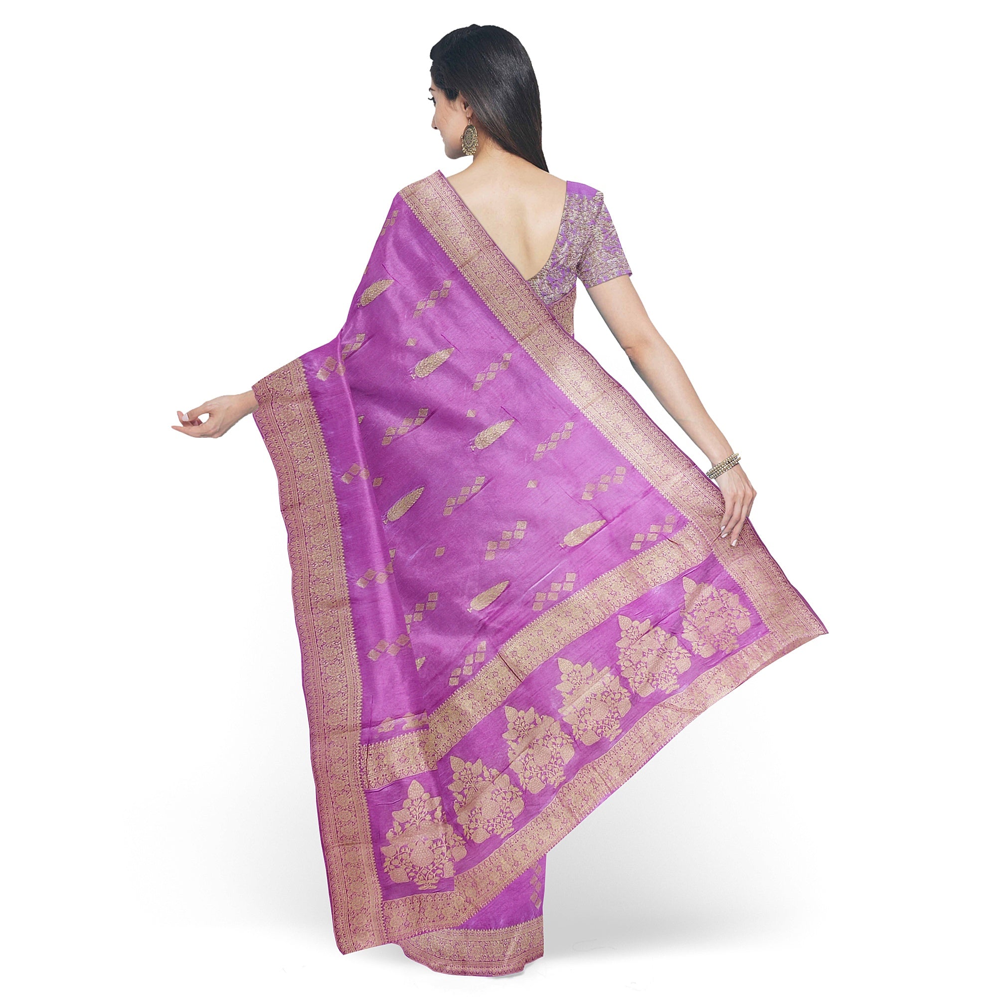Lavender Raw Silk Saree – Elegant Traditional Saree for Weddings and Celebrations